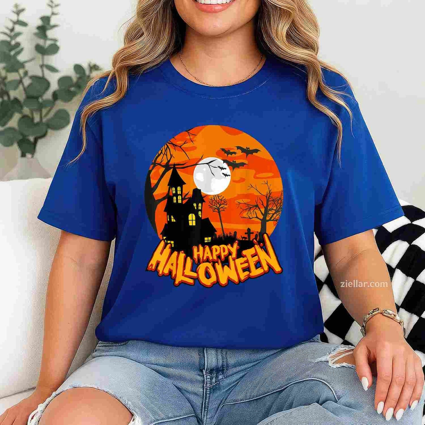 Happy Halloween Apparel - Halloween Tee, Halloween T-Shirt for Men Women Adults Unisex, Aesthetic Streetwear Top, Soft Cotton Premium Print