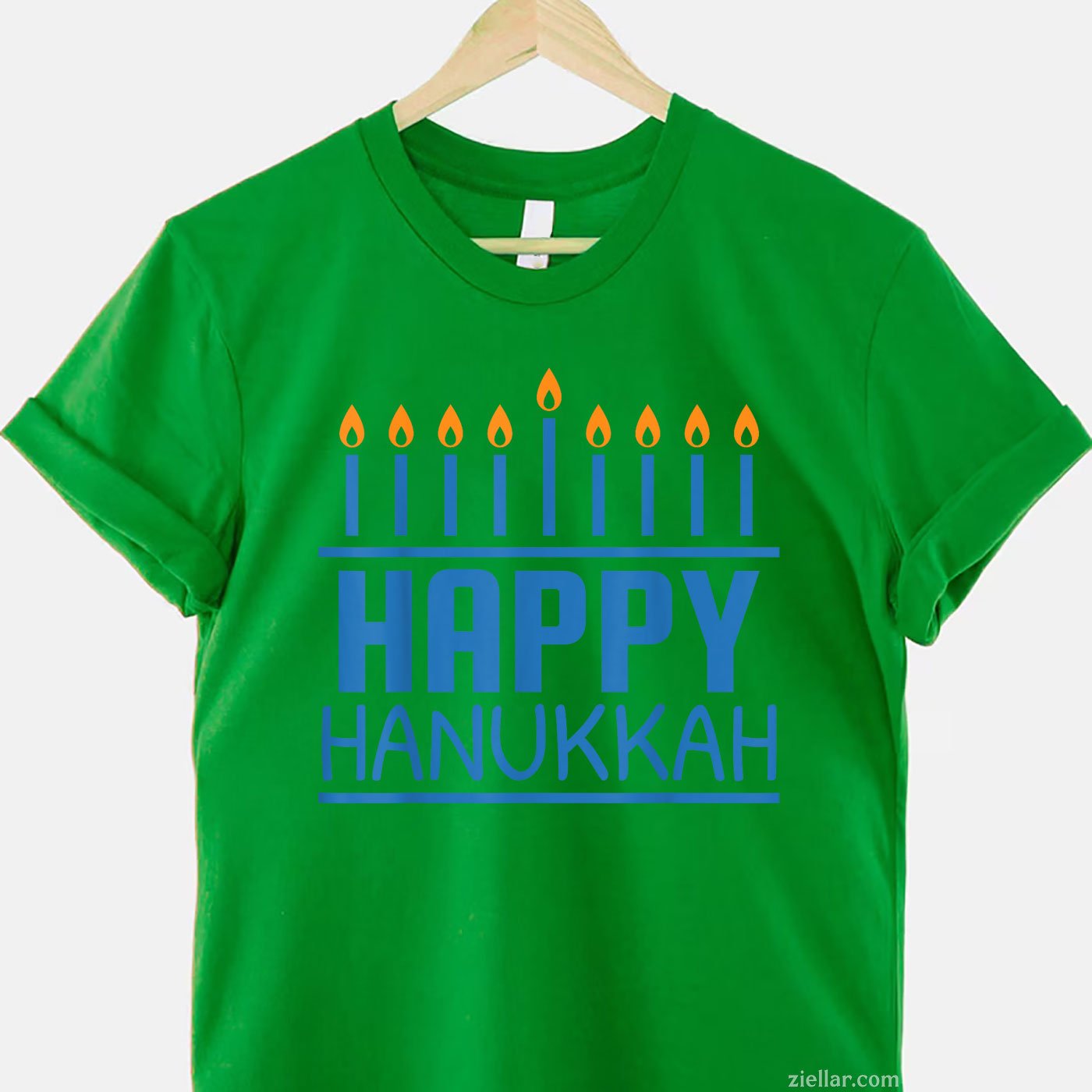 Happy Hanukkah Shirt Women Men Jewish Menorah Chanukah T-Shirt_ A Great Holiday Tee For All