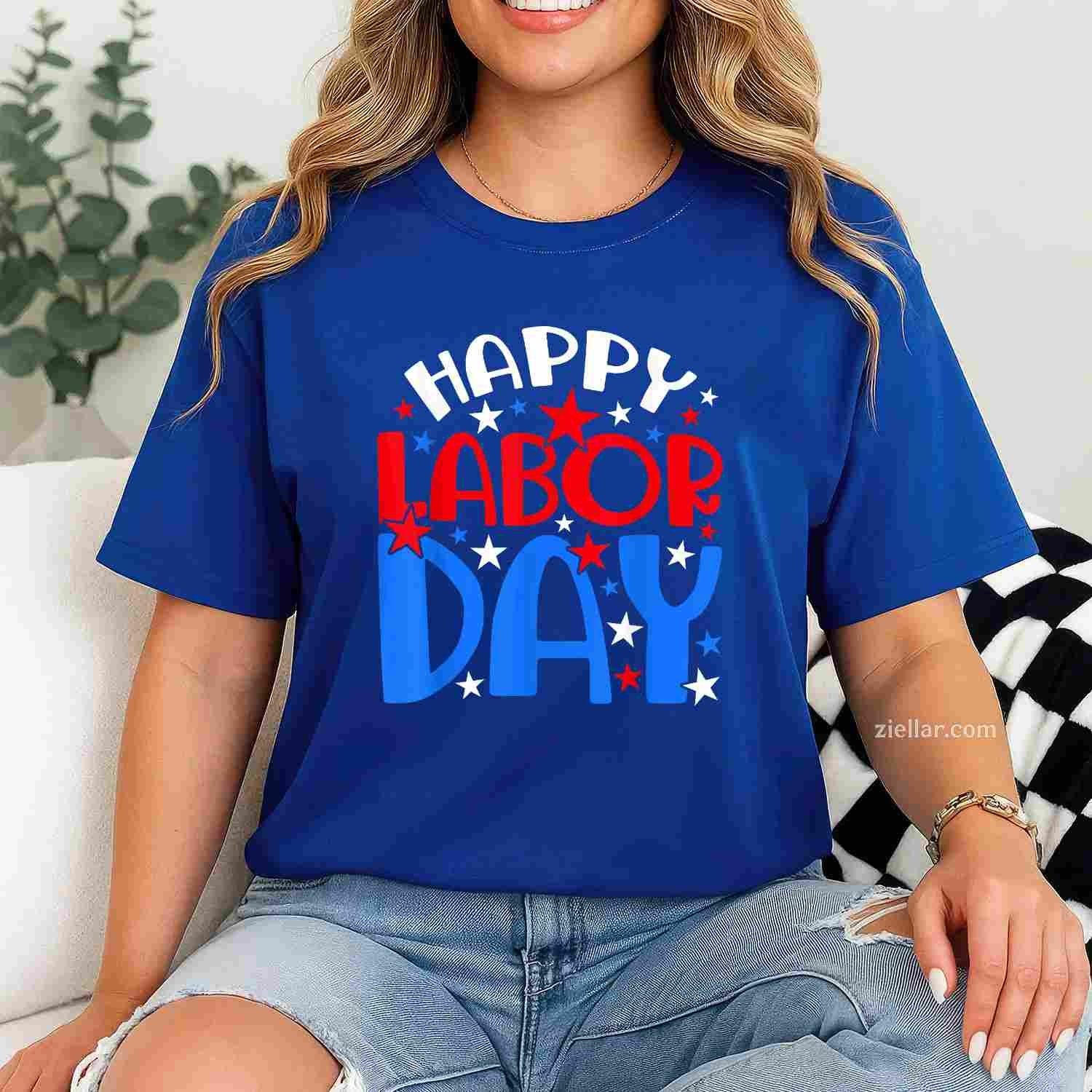 Happy Labor Day Men Women T-Shirt Tee Birthday Gift Outfit Casual Wear Trendy Style Perfect Gift