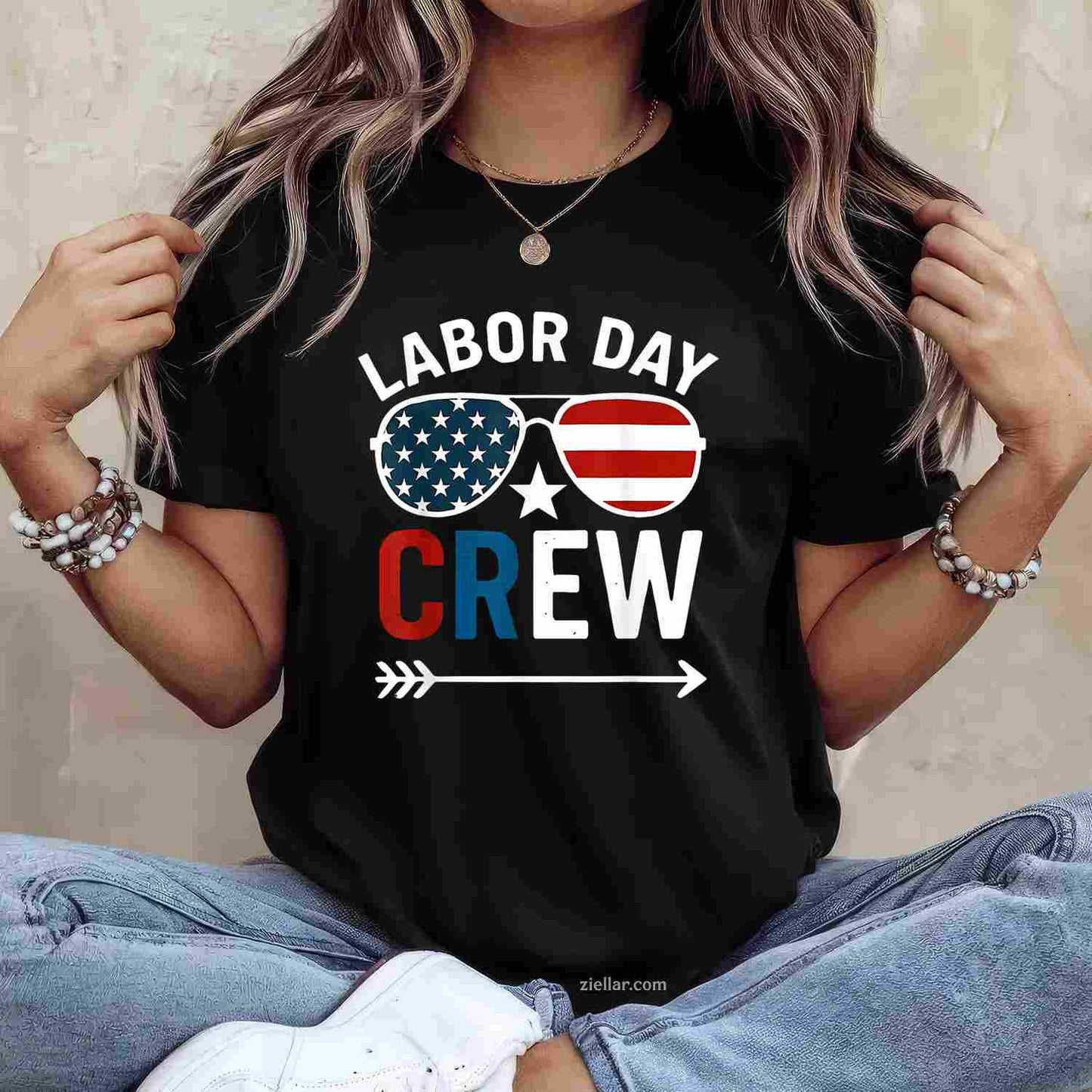 Happy Labor Day Crew Patriot Happy Labor Day T-Shirt Tee for Men Women Adults Unisex Perfect Gift