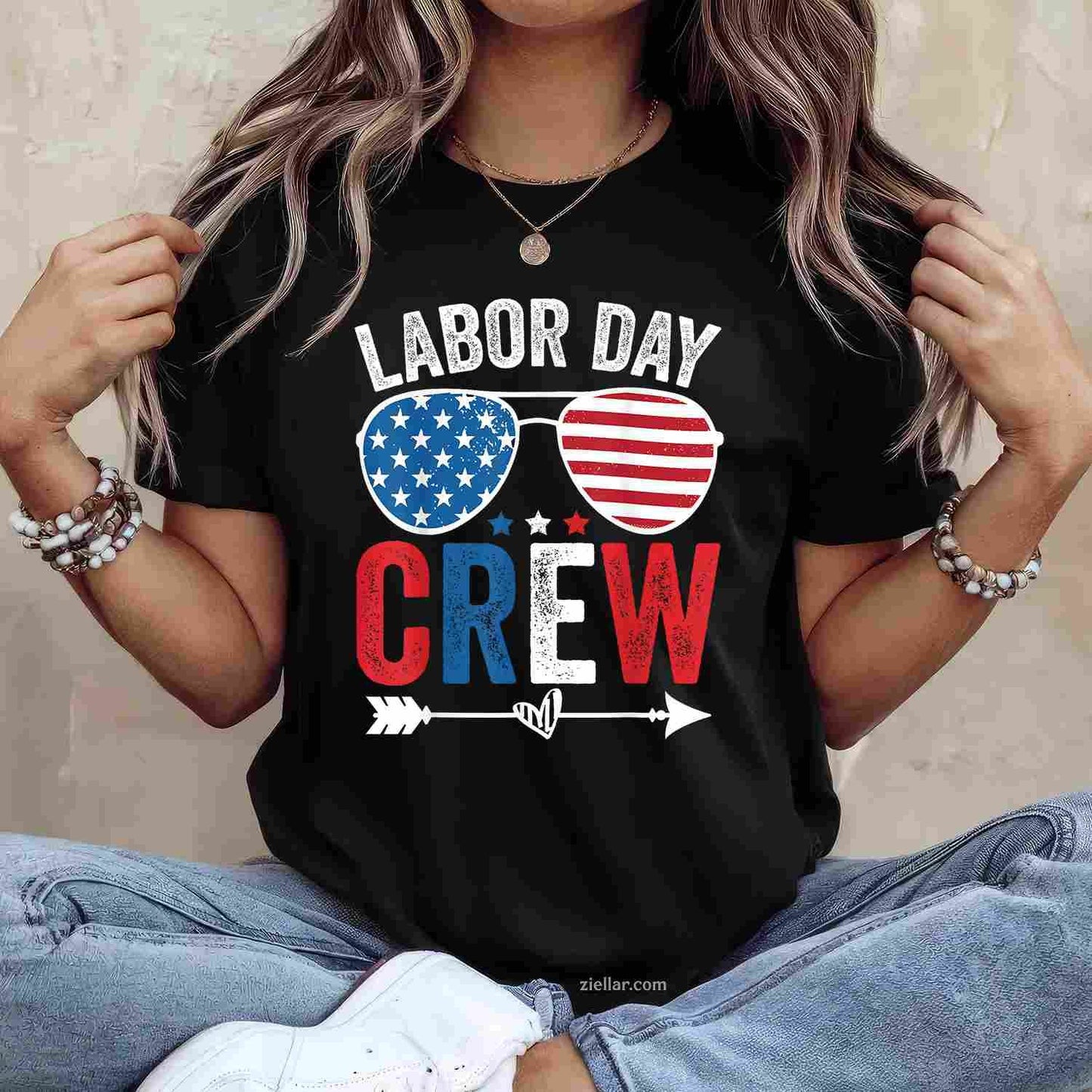 Happy Labor Day Crew Patriot Happy Labor Day T-Shirt Tee for Men Women Adults Unisex Tee Gift