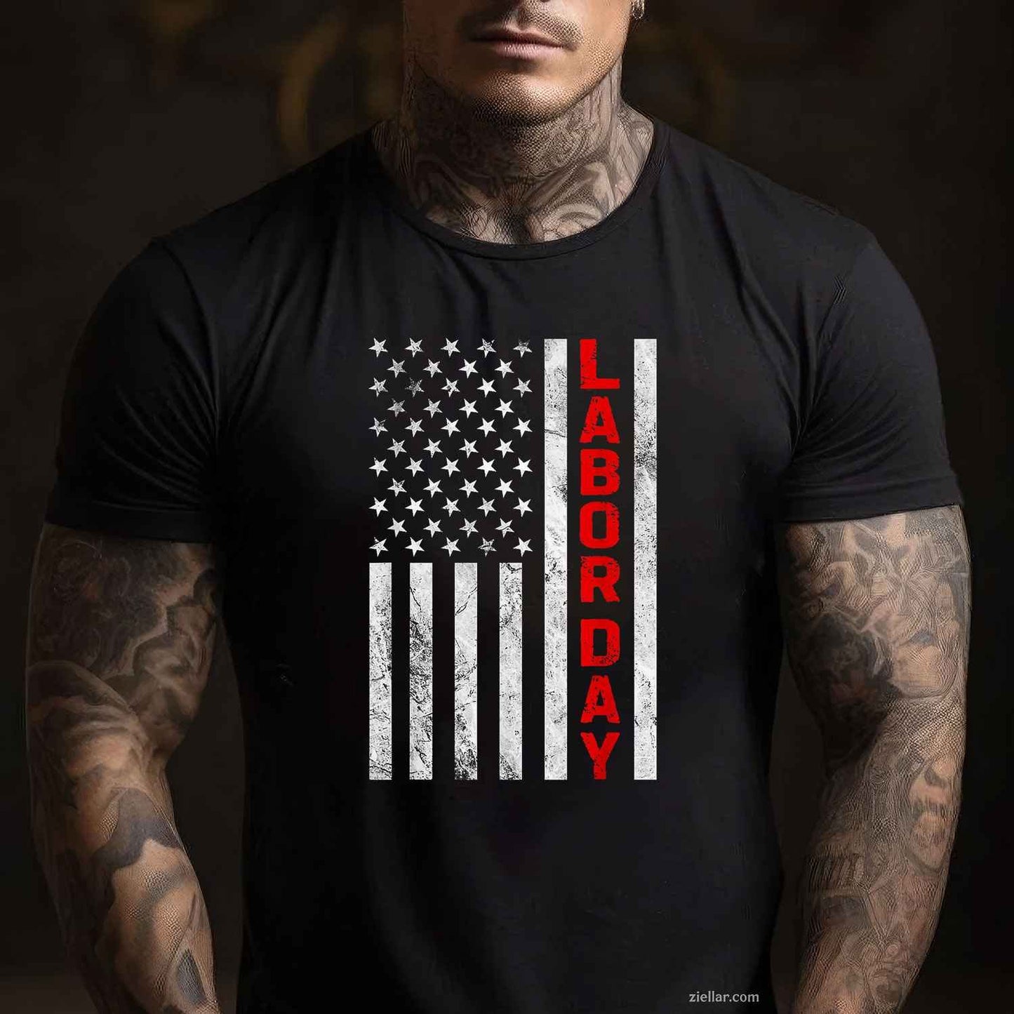 Happy Labor Day Men Women American Flag USA Labor Day T-Shirt Tee