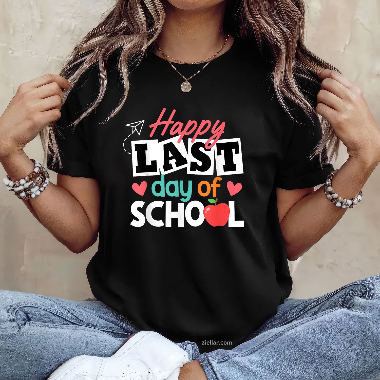 Happy Last Day of School Tee and T-Shirt, Students and Teachers End of Year T-Shirt for Adults