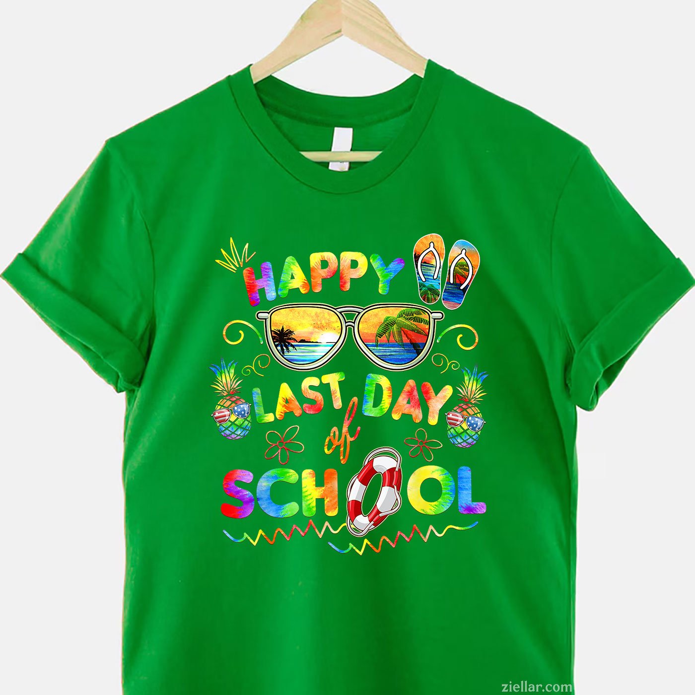 Happy Last Day of School Tee and T-Shirt, End of Year Celebration T-Shirt for Teachers and Students