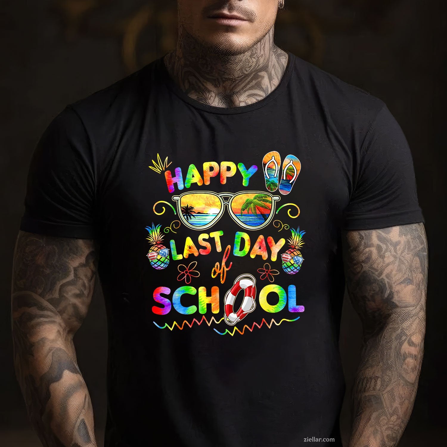 Happy Last Day of School Tee and T-Shirt, End of Year Celebration T-Shirt for Teachers and Students