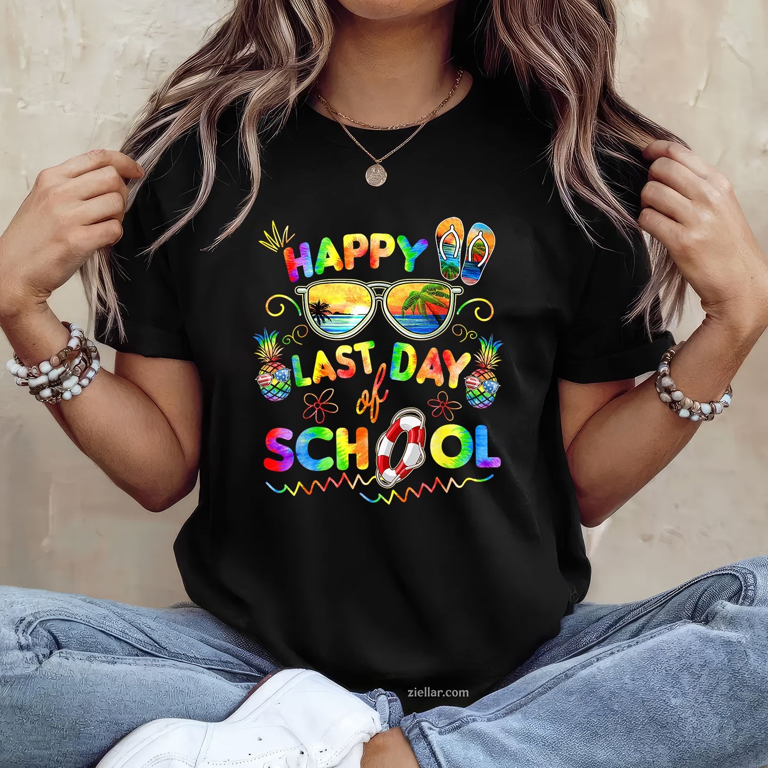 Happy Last Day of School Tee and T-Shirt, End of Year Celebration T-Shirt for Teachers and Students
