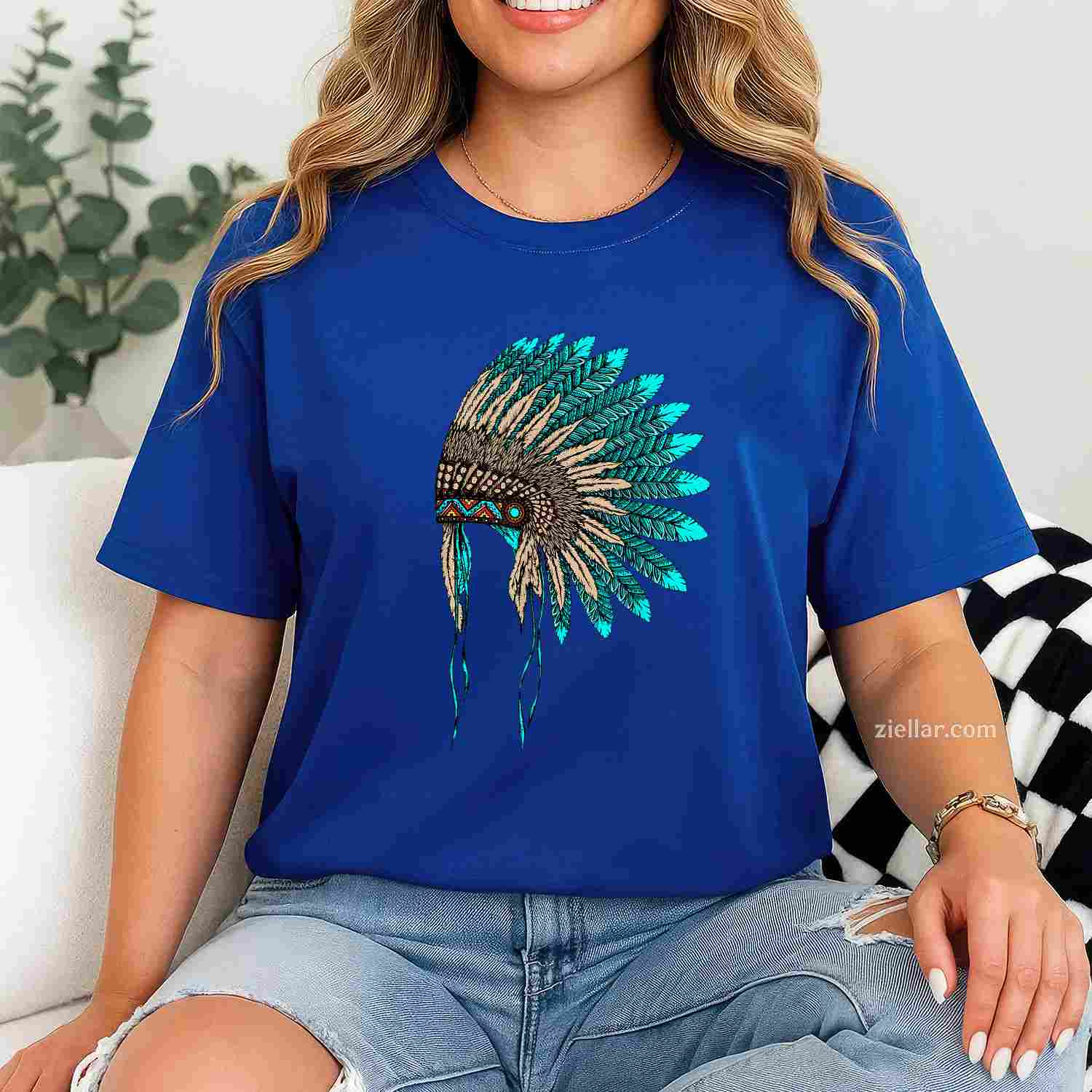 Headdress Indian Land American Heritage, Native American T-Shirt And Tee For Adults