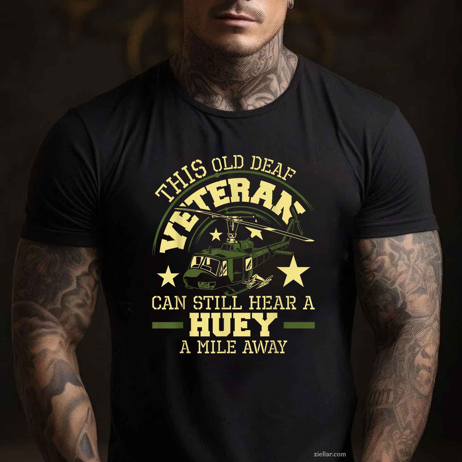 Hear A Huey A Mile Away - Helicopter Pilot Vietnam Veteran T-Shirt And Tee For Men