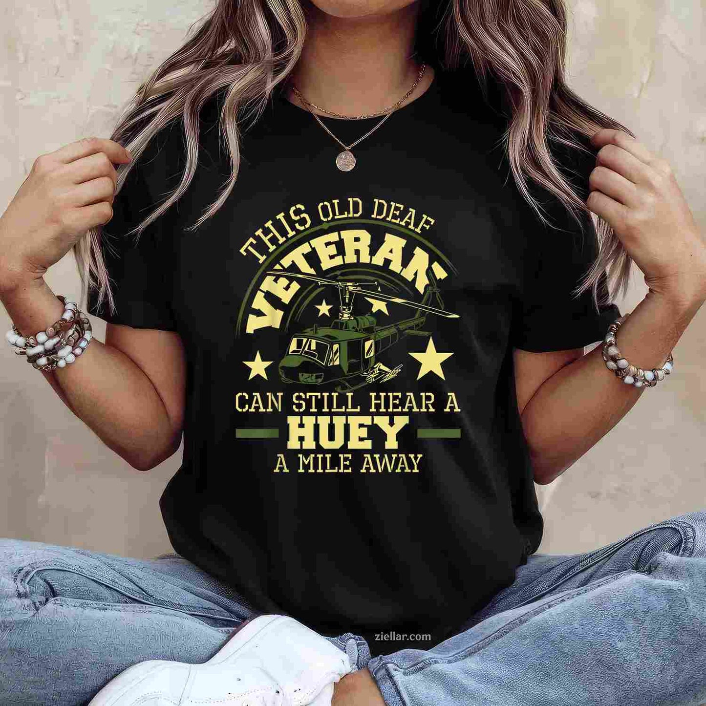 Hear A Huey A Mile Away - Helicopter Pilot Vietnam Veteran T-Shirt And Tee For Men