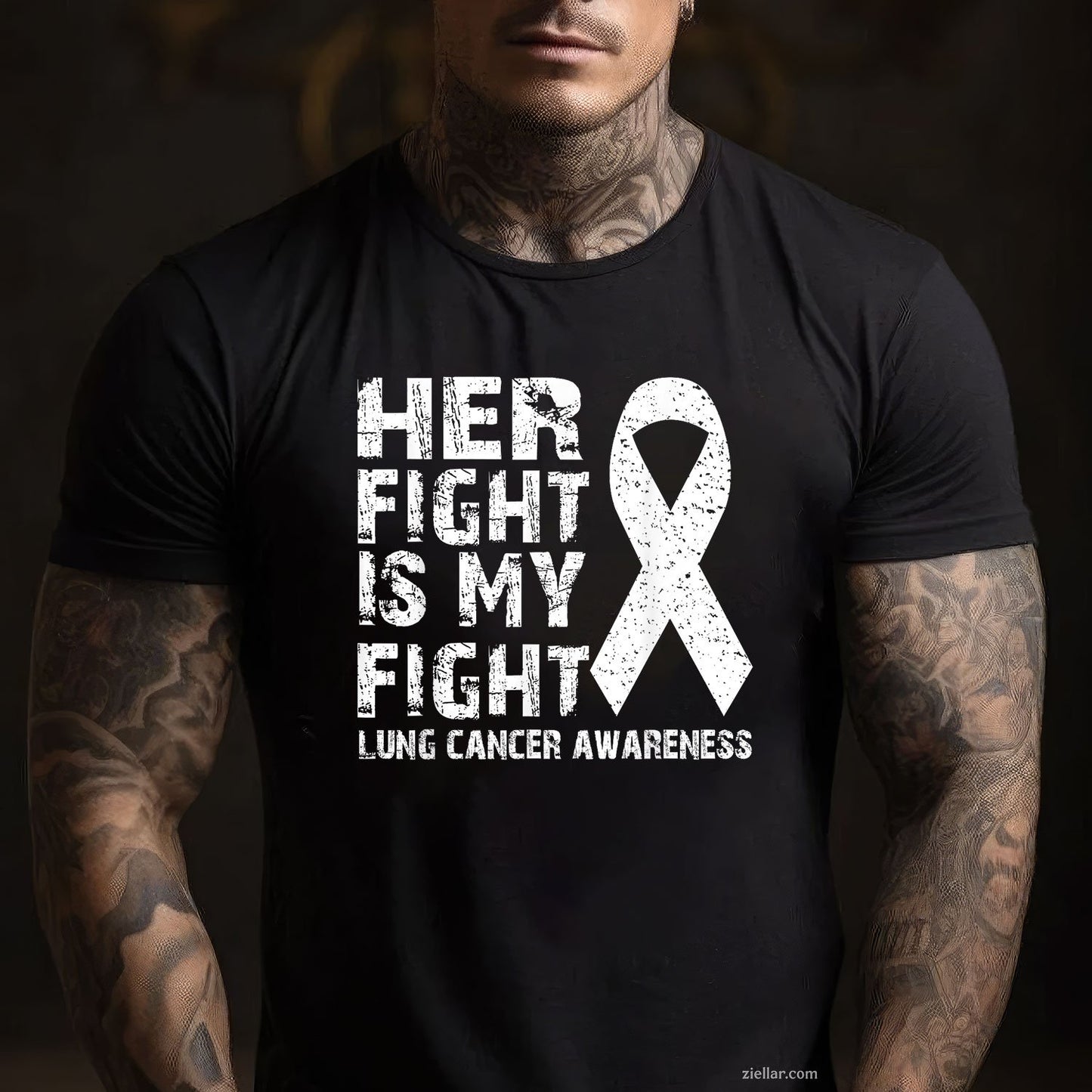 Her fight is my fight Lung cancer awareness Tees T-Shirt