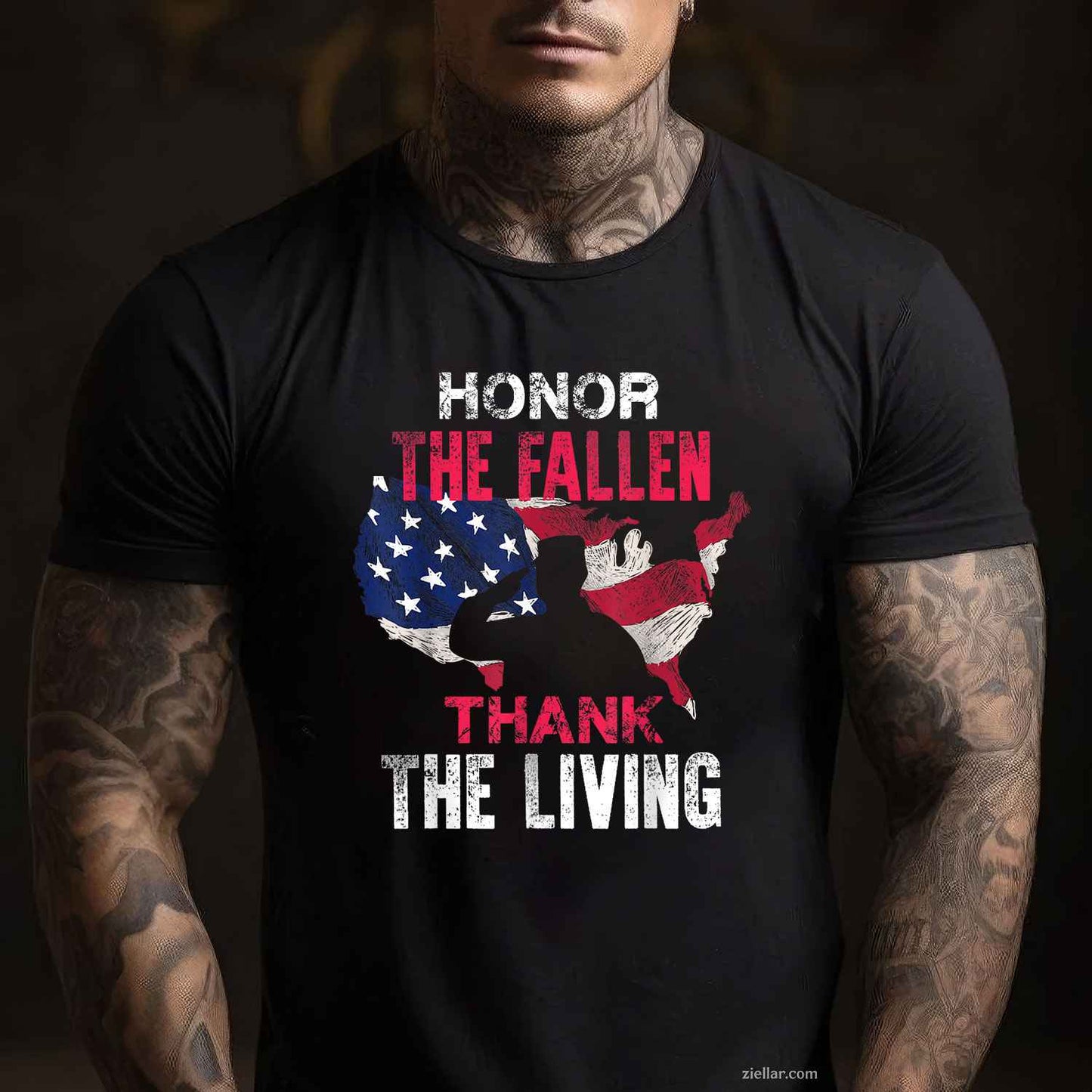 Honor The Fallen Veteran Themed Military Support T-Shirt And Tee For All Adults