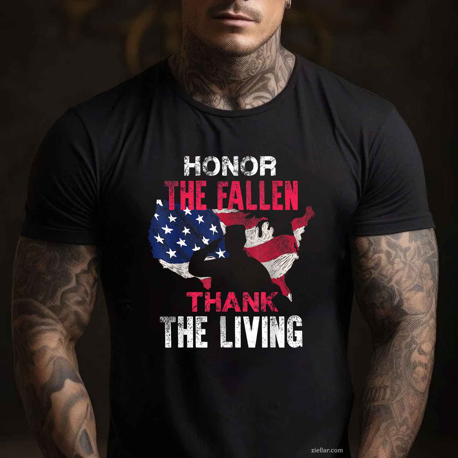 Honor The Fallen Veteran Themed Military Support T-Shirt And Tee For All Adults
