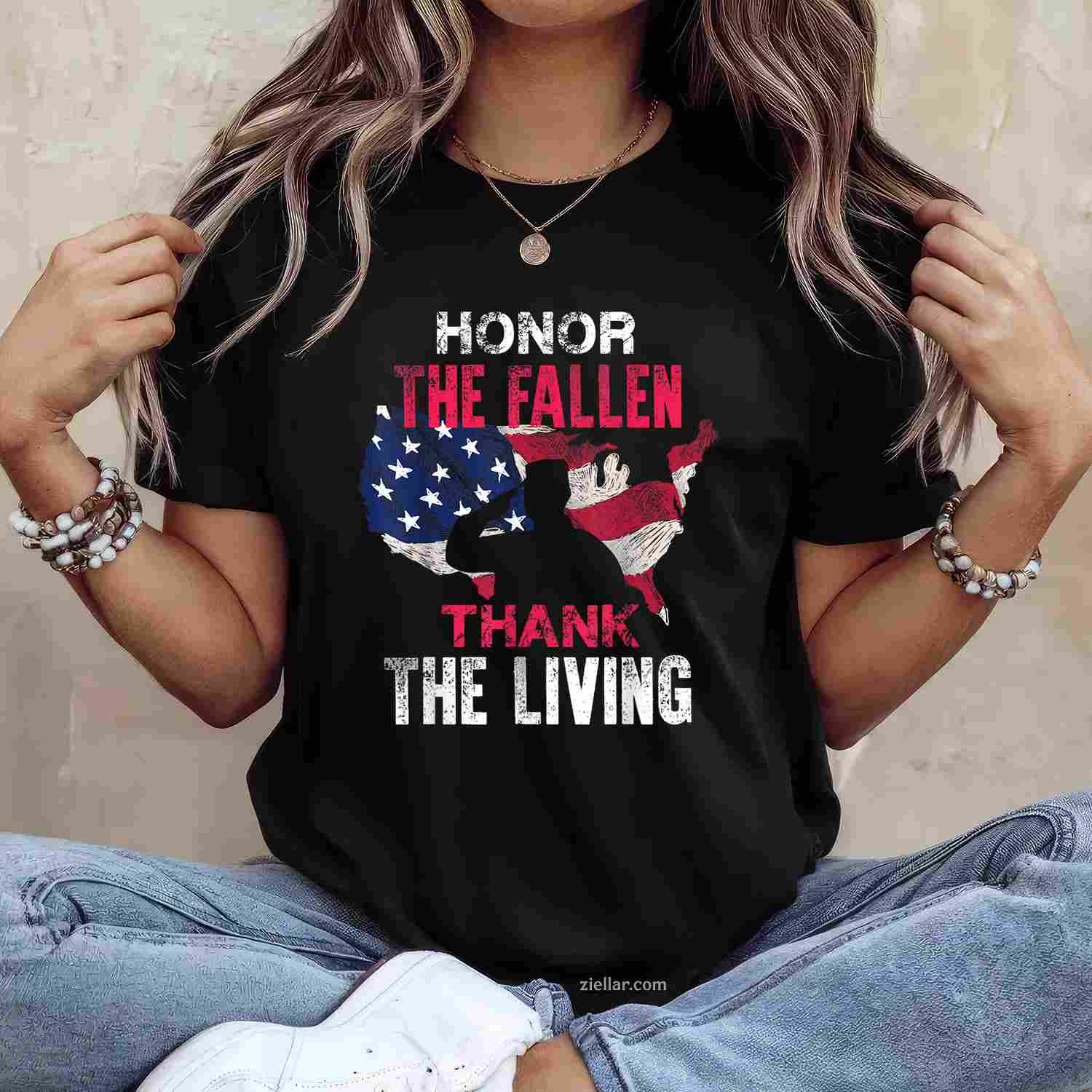 Honor The Fallen Veteran Themed Military Support T-Shirt And Tee For All Adults