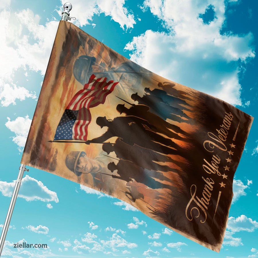 Honor Veterans Garden Flag, Patriotic Outdoor Decoration for Home or Lawn