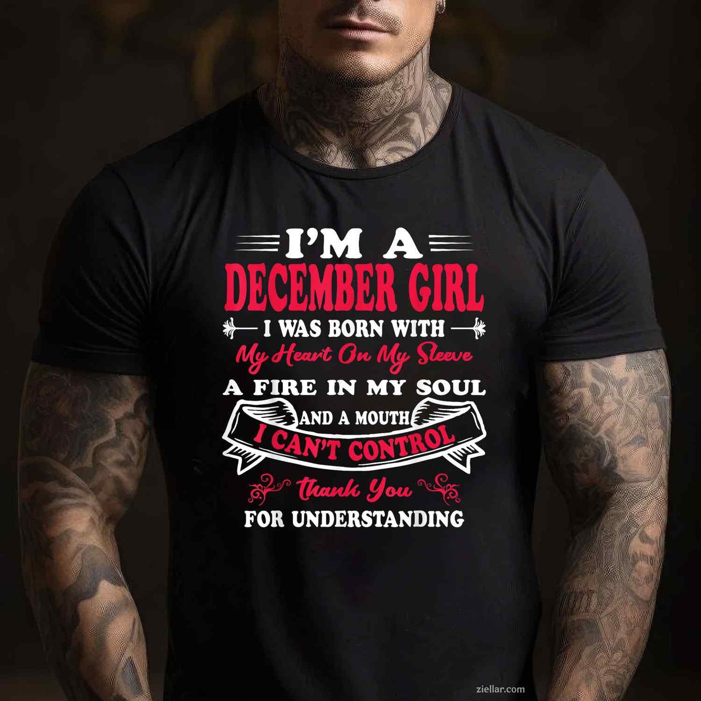 I Am A December Girl Womens Birthday Gifts T-Shirt_ A Sassy Queen Birthday Party Tee For Adult Women