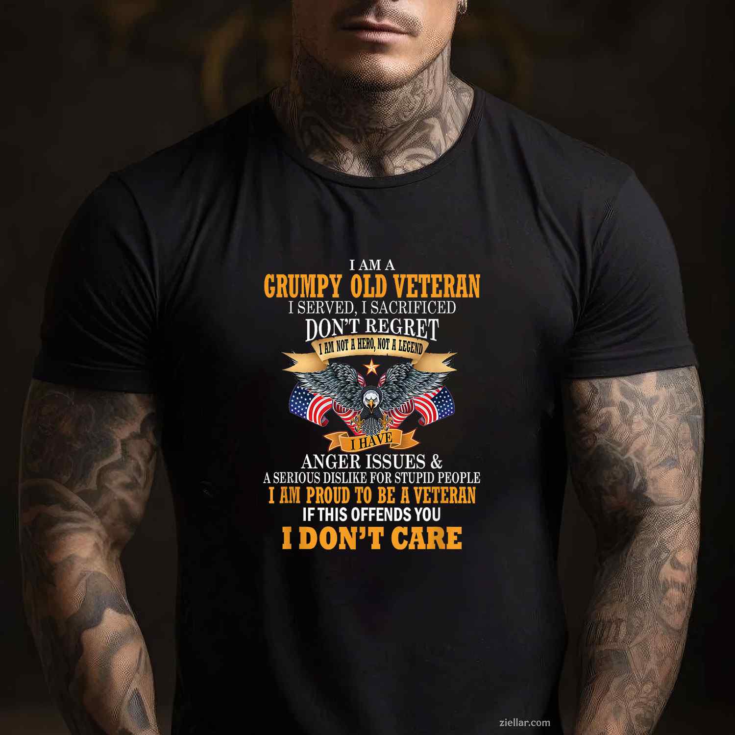 I Am A Grumpy Old Veteran I Served I Sacrificed T-Shirt And Tee For Men