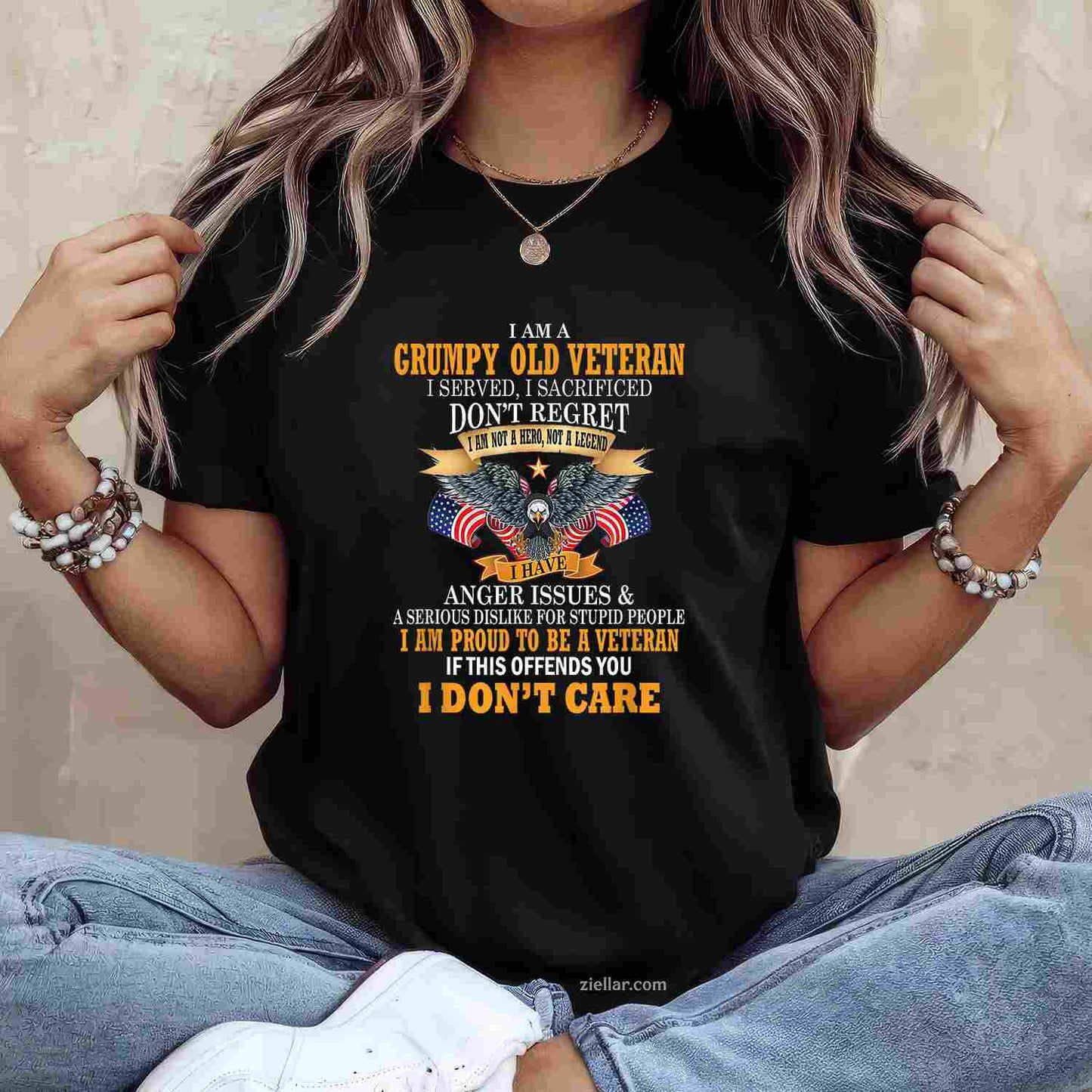 I Am A Grumpy Old Veteran I Served I Sacrificed T-Shirt And Tee For Men