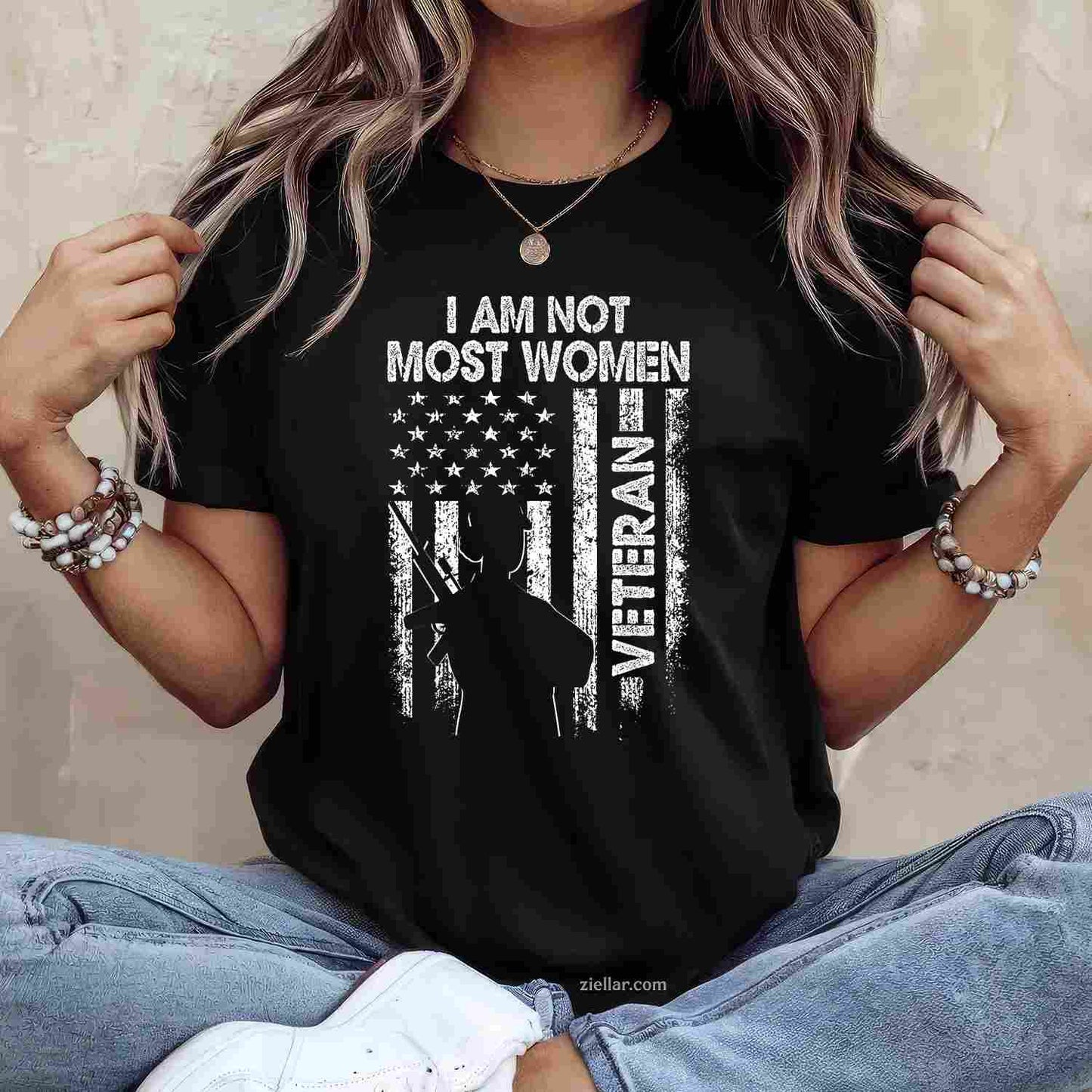 I Am Not Most Women, I Am A Veteran Soldier Wife Mom Mother T-Shirt And Tee For Adults