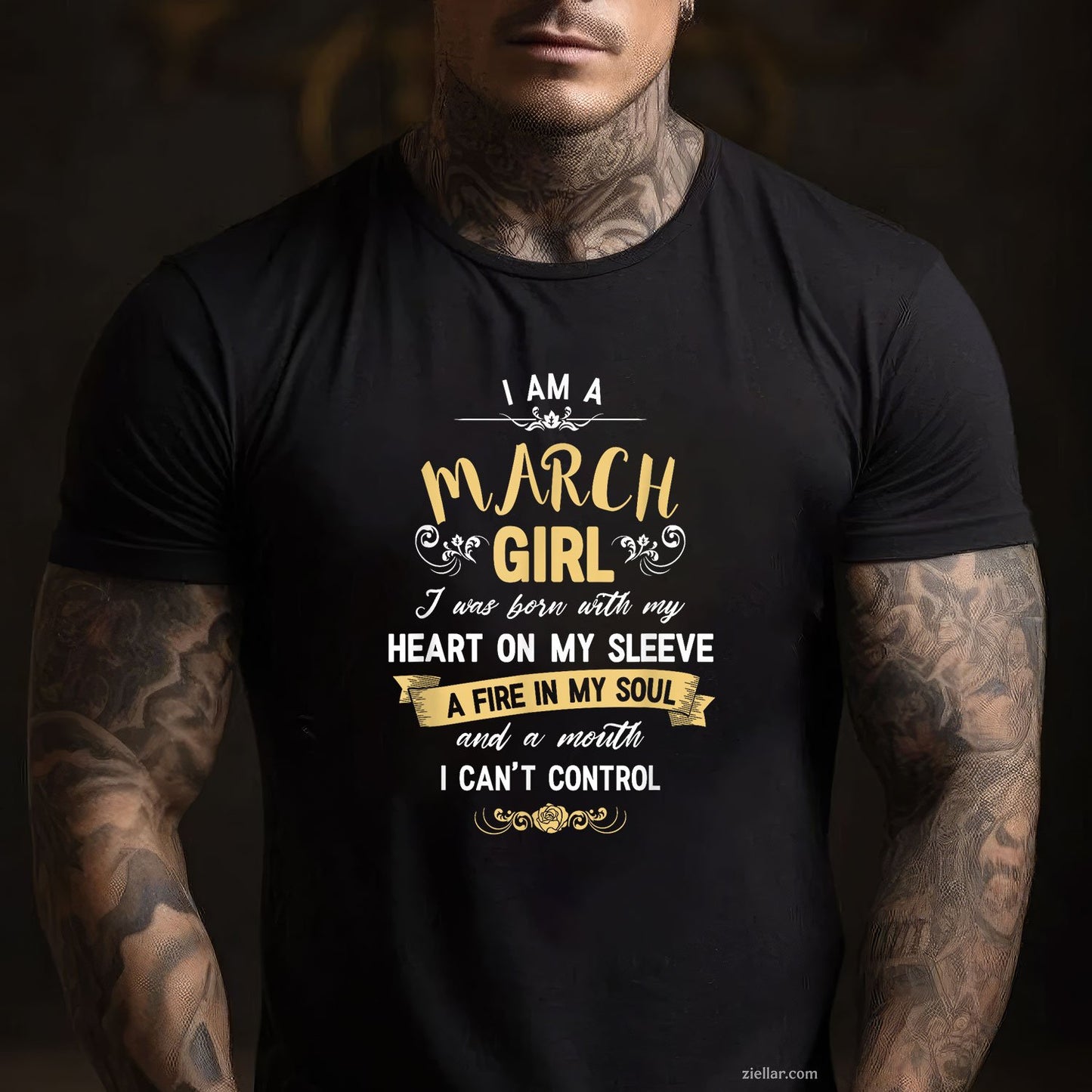 I Am a March Girl Tee and T-Shirt, Womens Birthday Gift T-Shirt for Adults