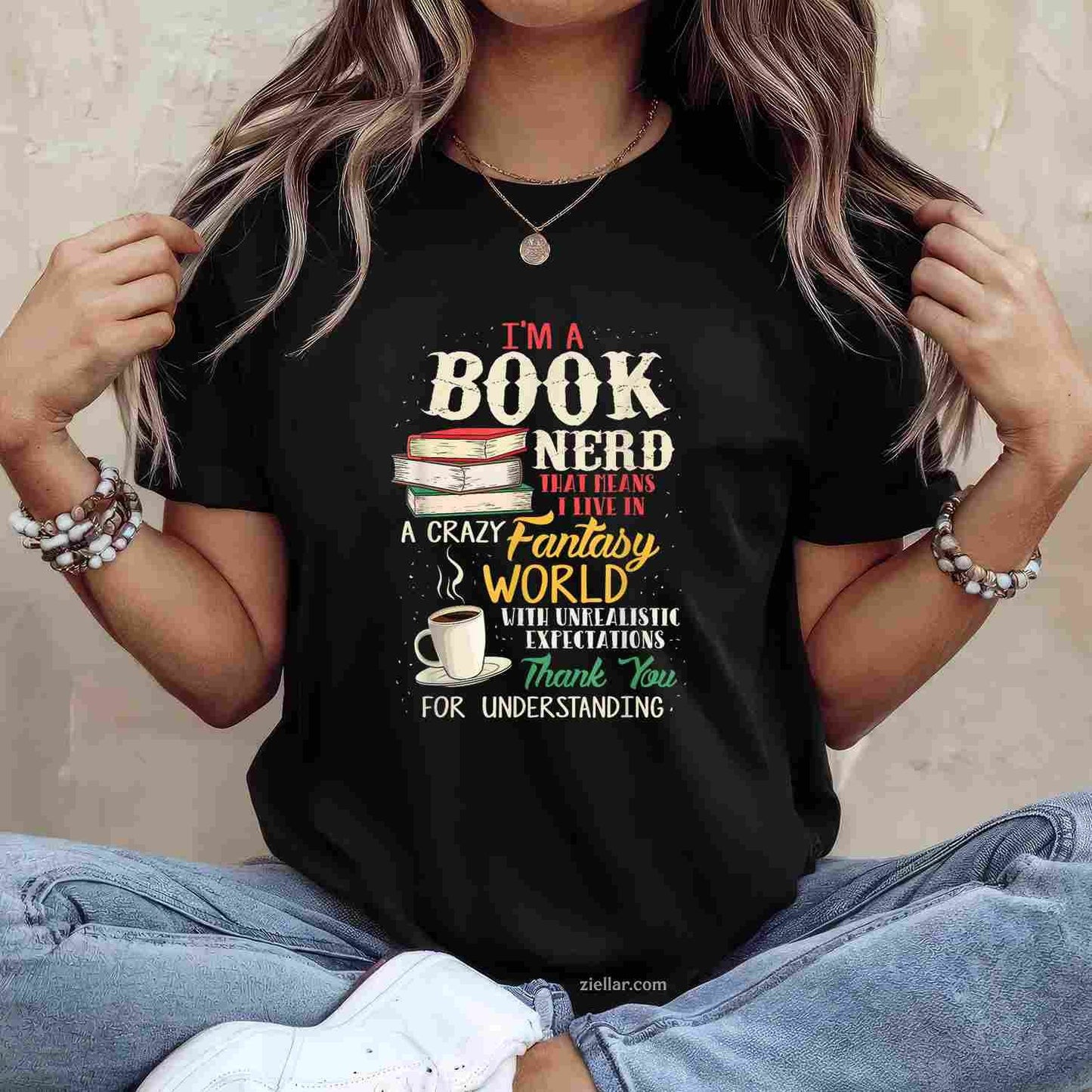 I'M A Book Nerd - Book Lover - Literature T-Shirt, Vintage Graphic Tee For Adults Unisex