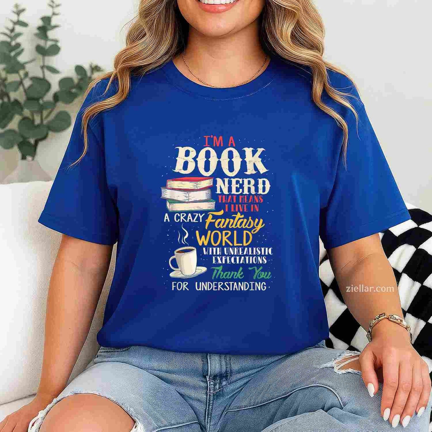 I'M A Book Nerd - Book Lover - Literature T-Shirt, Vintage Graphic Tee For Adults Unisex
