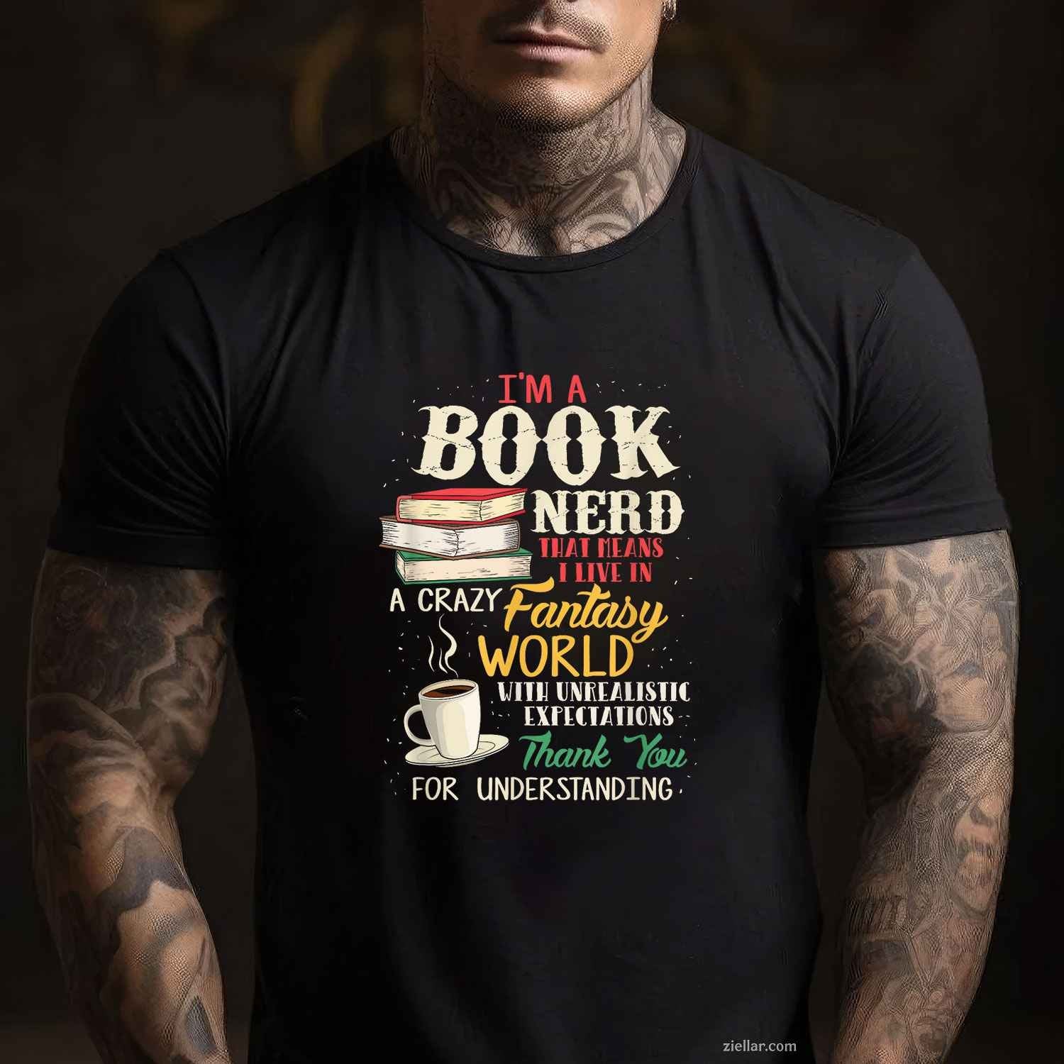 I'M A Book Nerd - Book Lover - Literature T-Shirt, Vintage Graphic Tee For Adults Unisex