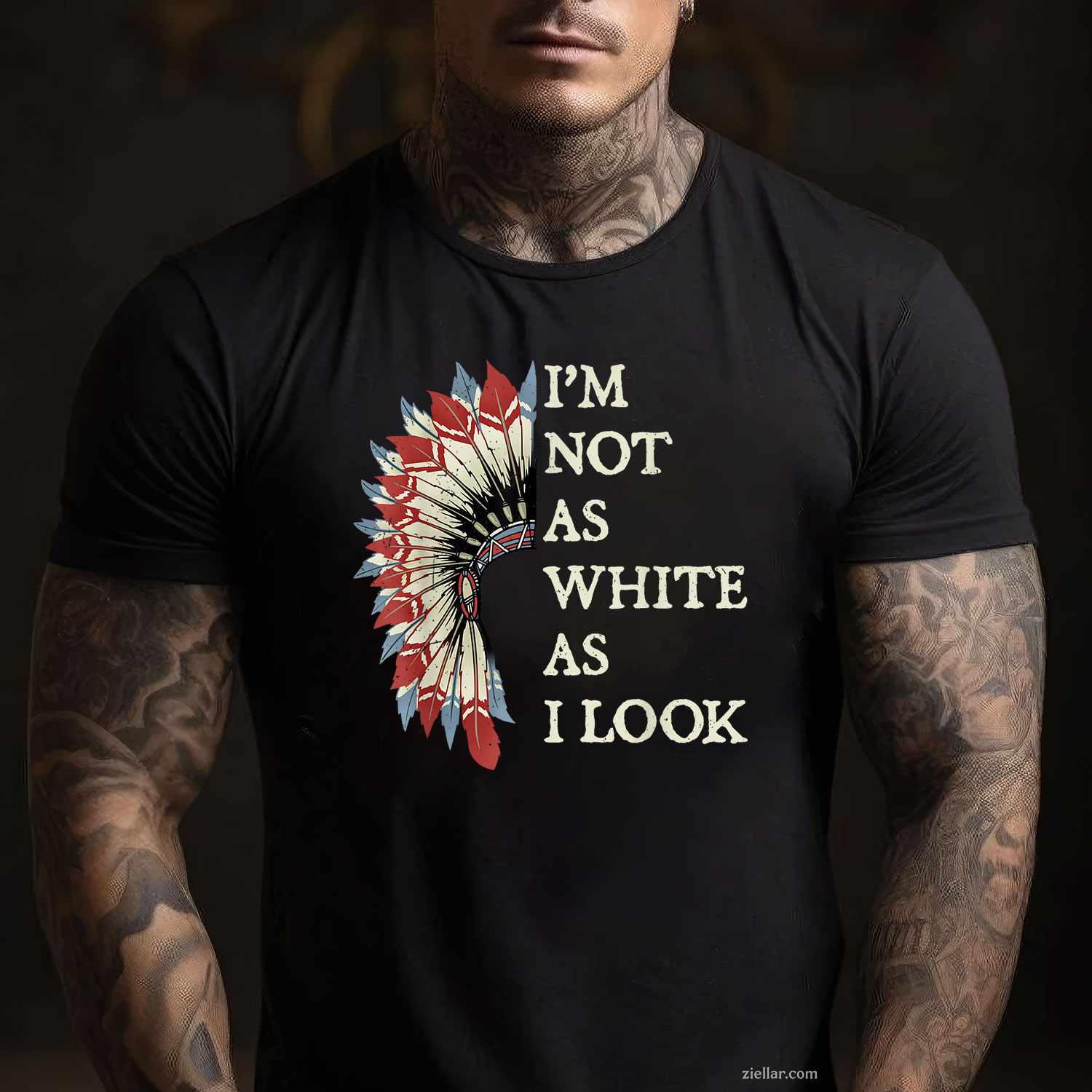 I'M Not As White As I Look, Native American Indian Day Pride T-Shirt And Tee For Adults