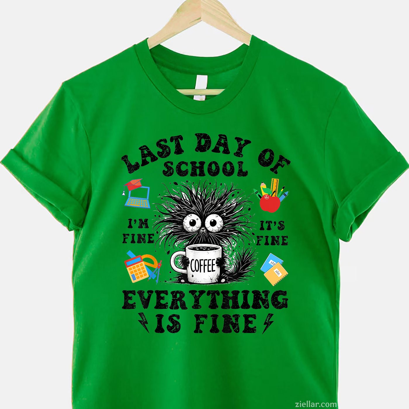 I Survived School Year Tee and T-Shirt, Funny Cat T-Shirt Gift for Last Day of School Adults
