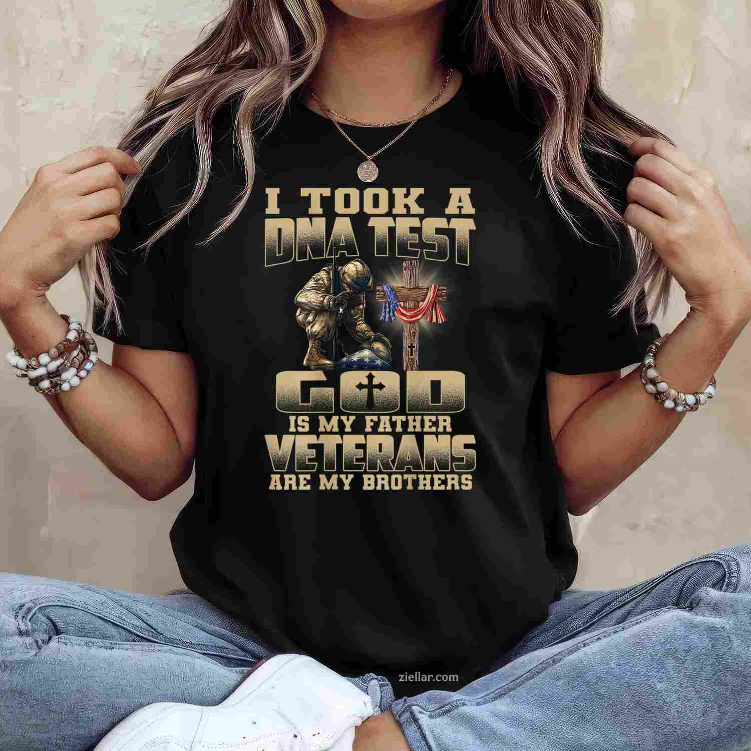 I Took A Dna Test, God Is My Father, Veterans Are My Brothers T-Shirt And Tee For Adults