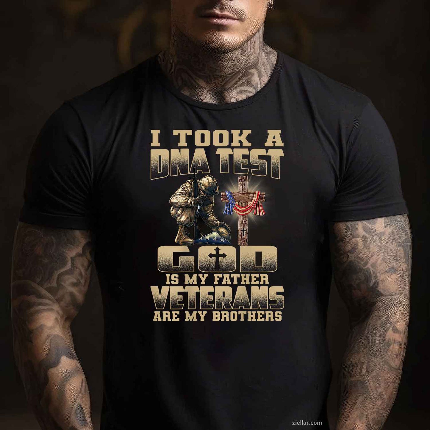 I Took A Dna Test, God Is My Father, Veterans Are My Brothers T-Shirt And Tee For Adults