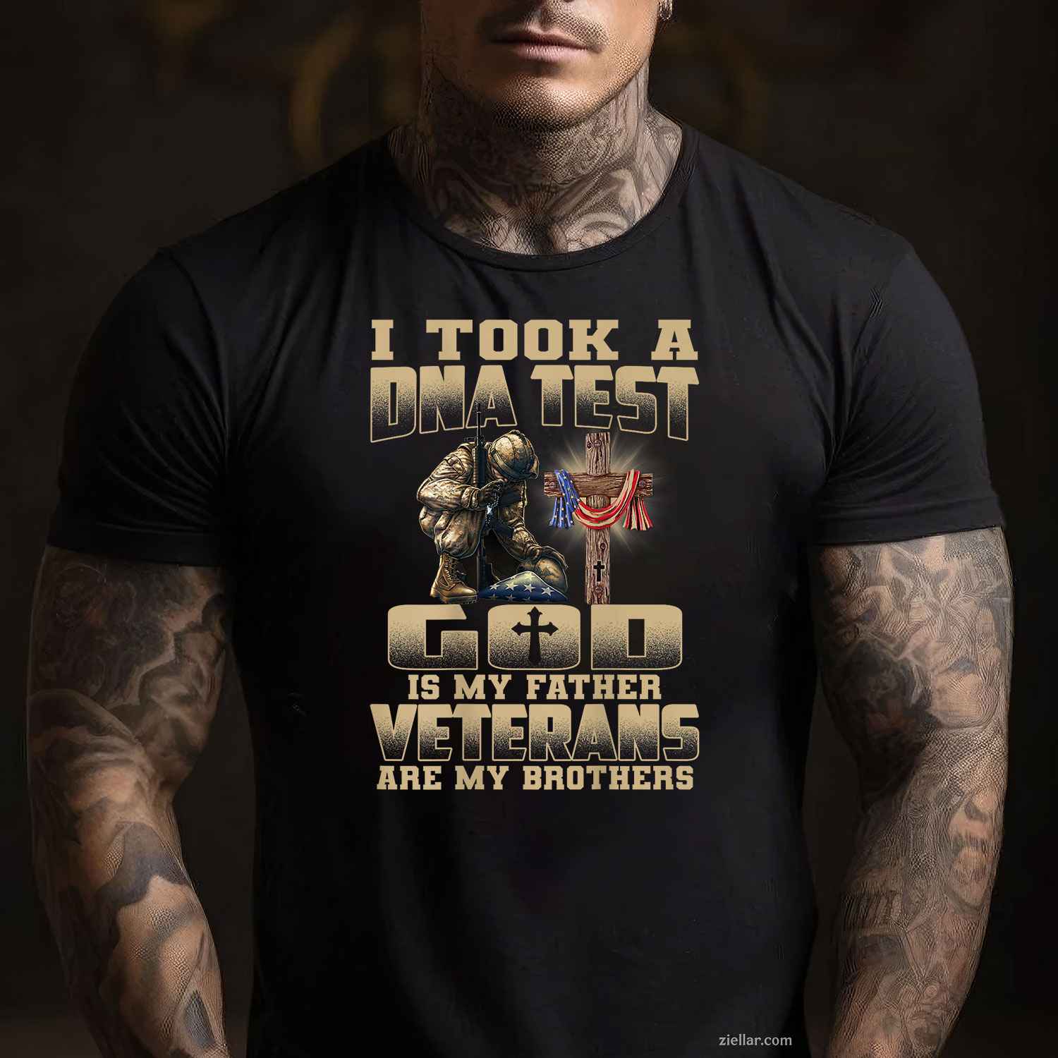 I Took A Dna Test, God Is My Father, Veterans Are My Brothers T-Shirt And Tee For Adults