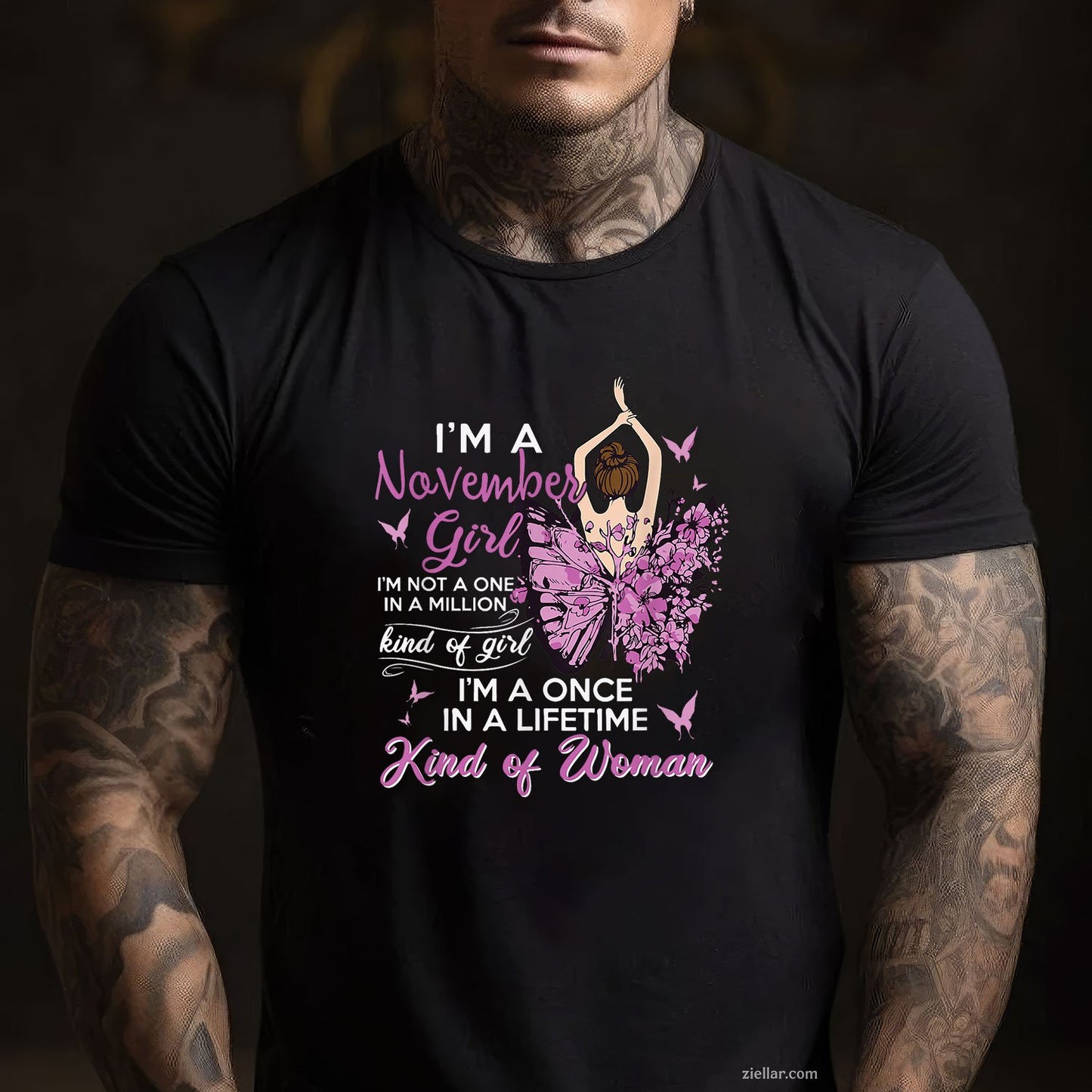 I’m a November Girl Tee and T-Shirt, Birthday Gift T-Shirt for Strong Women Adults