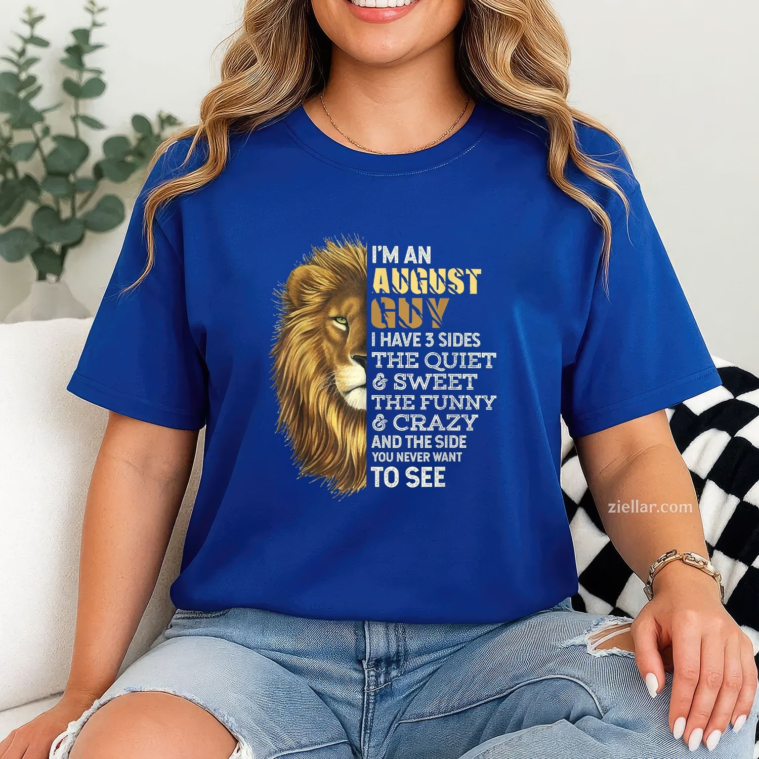I’m an August Guy Tee and T-Shirt, 3 Sides Funny Leo Birthday T-Shirt Gift for Men Adults