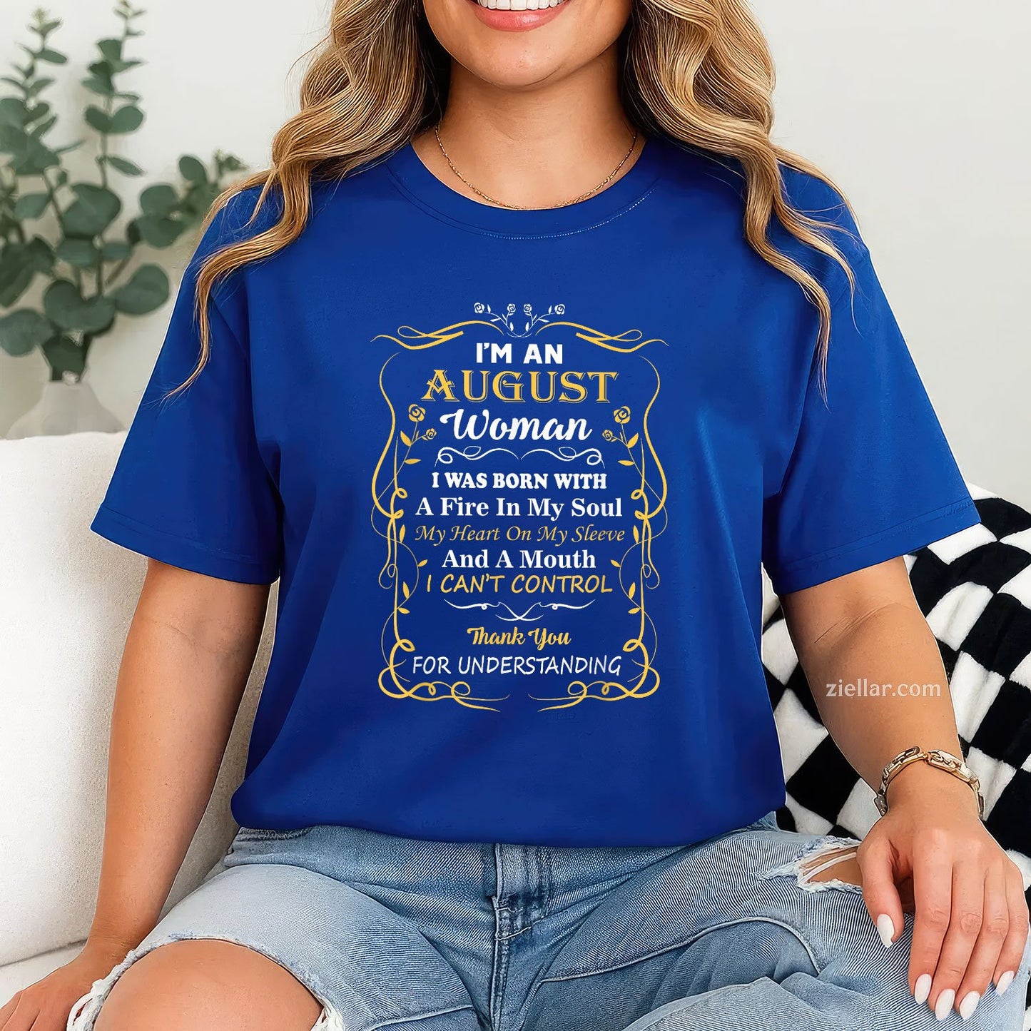 I’m an August Woman Tee and T-Shirt, Funny Diva Birthday T-Shirt Gift for Women Adults
