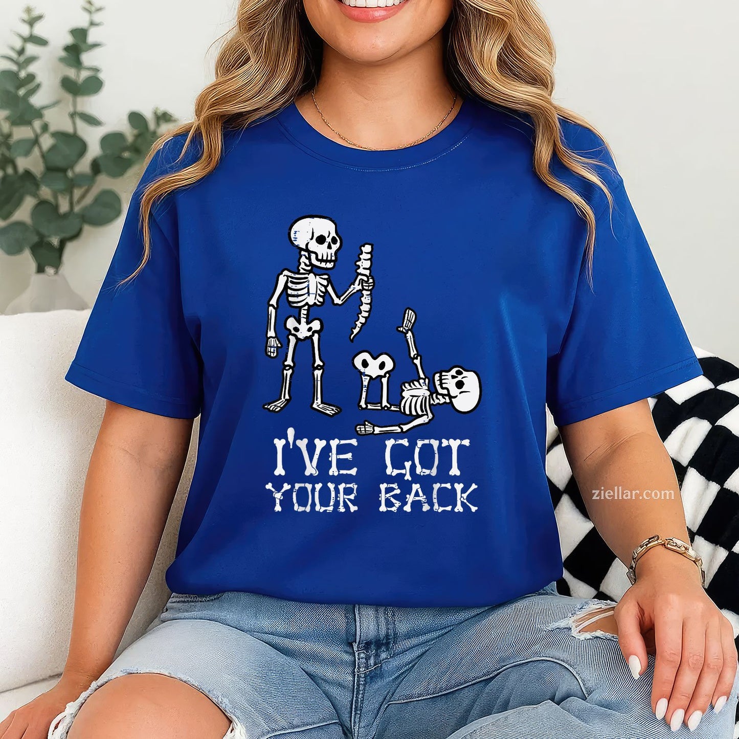 I’ve Got Your Back Tee and T-Shirt, Halloween Skeleton Costume T-Shirt Gift for Adults