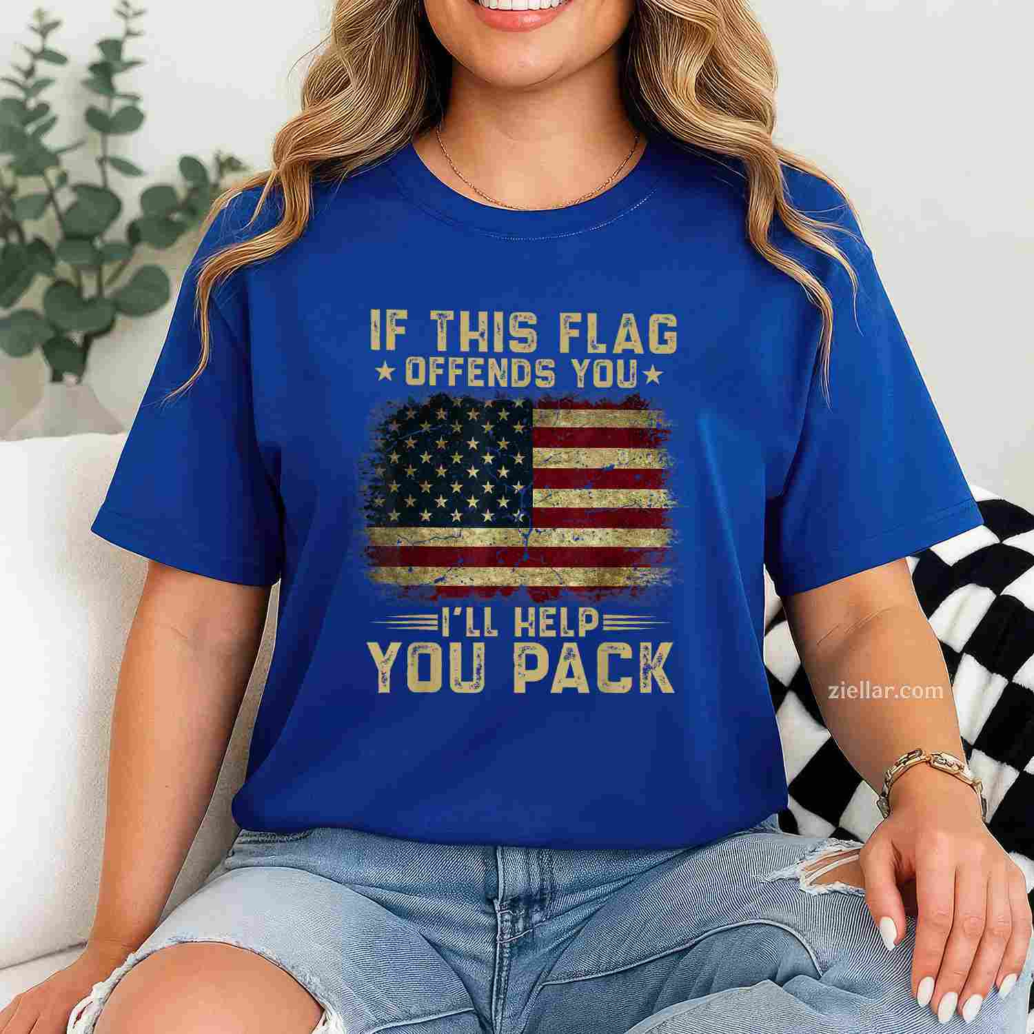 If This Flag Offends You I'Ll Help You Pack, American Flag T-Shirt And Tee For Adults