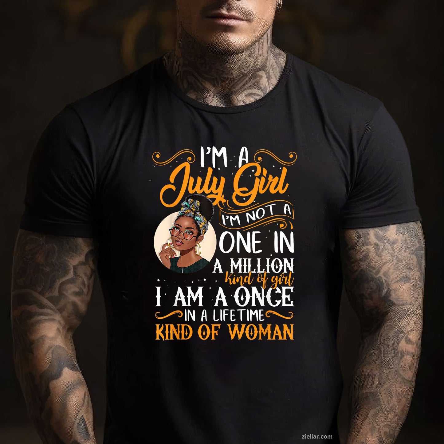 Im A July Girl Black Women Cancer TShirt Patriotic USA