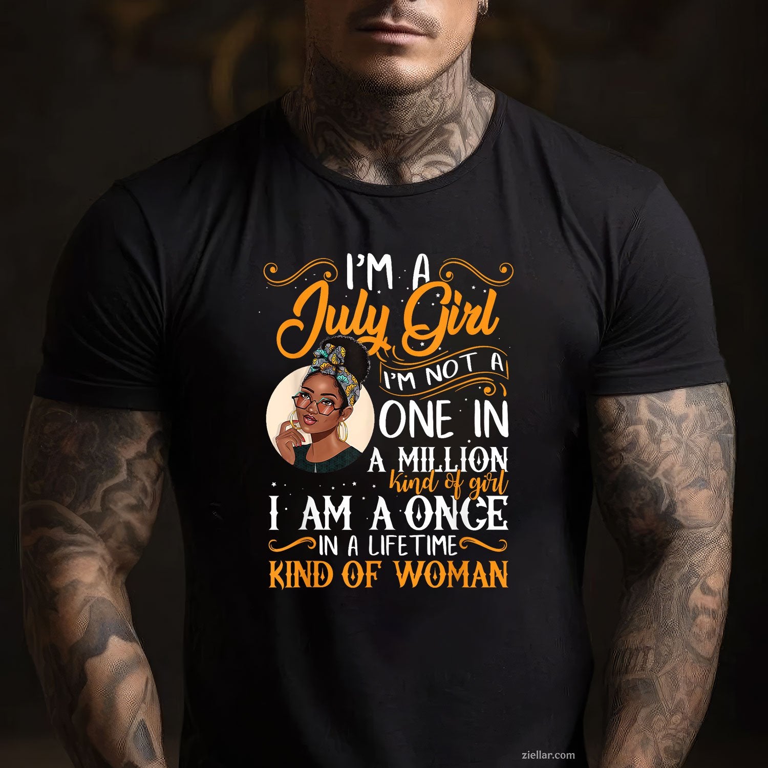 Im A July Girl Black Women Cancer TShirt Patriotic USA