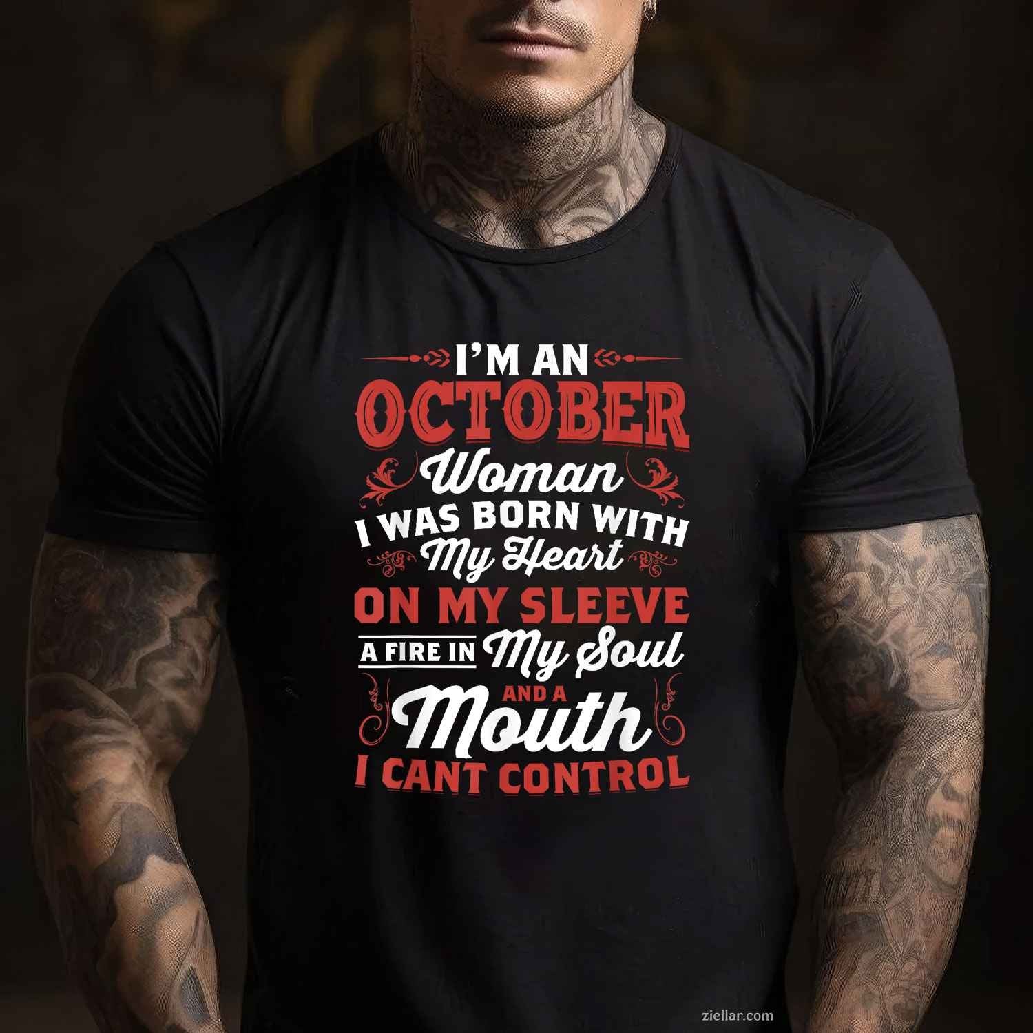 I'm An October Women Queen Born In October Tee, Birthday T-Shirt for Men Women Adults Unisex, Vintage Retro Graphic, Funny Novelty Gift