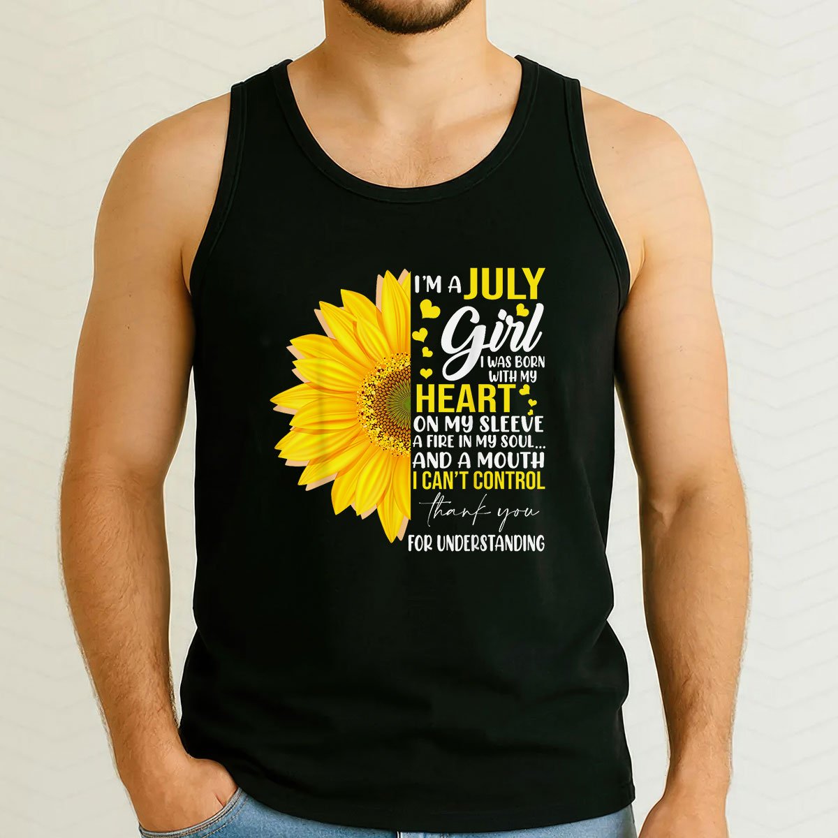 I'm July Girl Sunflower Matching Born On Birthday Tank Top Shirt Tee Gift