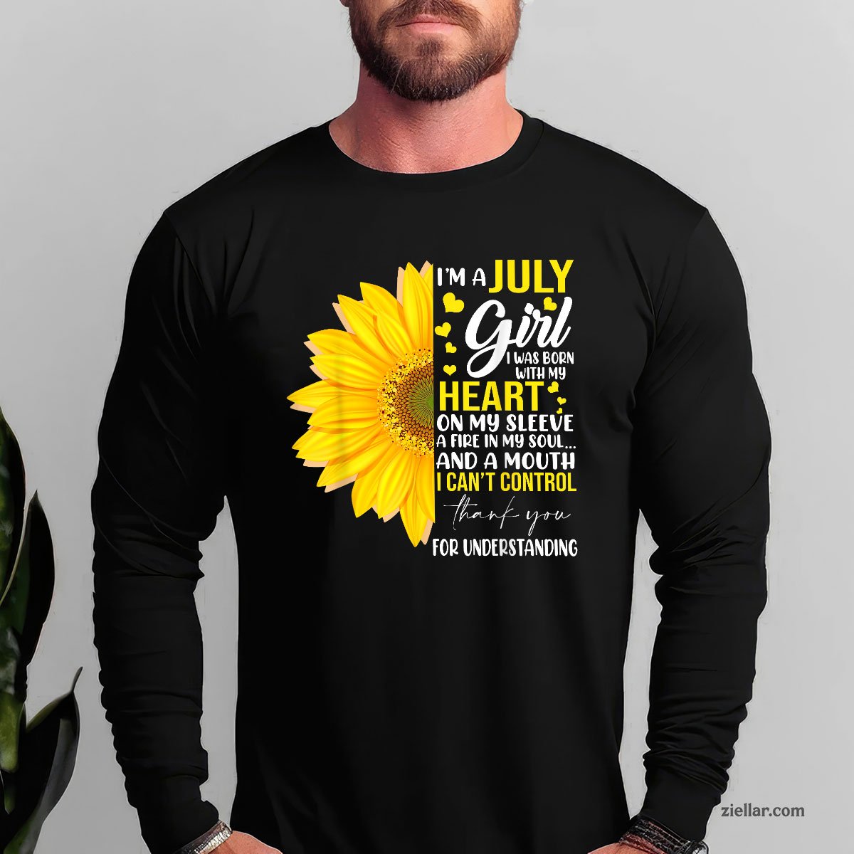 I'm July Girl Sunflower Matching Born On Birthday Long Sleeve Shirt Limited Edition