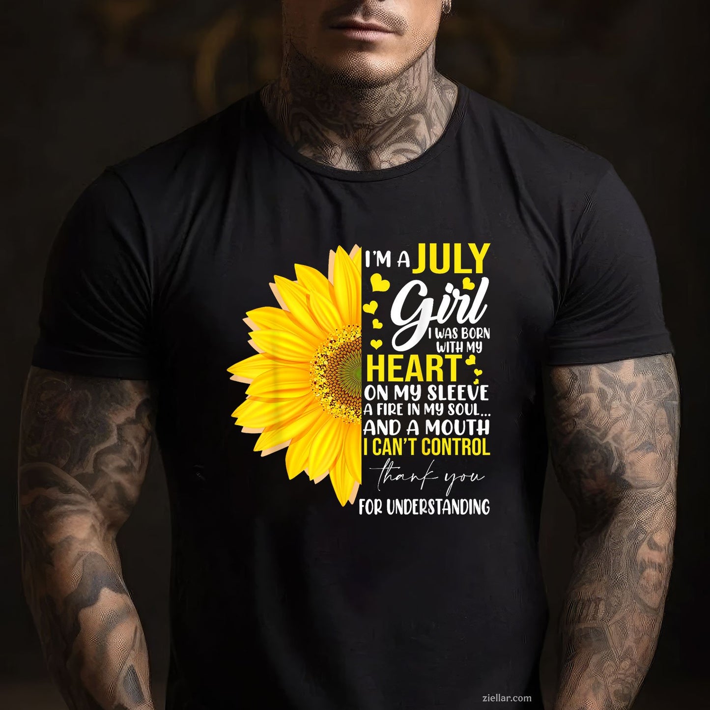 Im July Girl Sunflower Matching Born