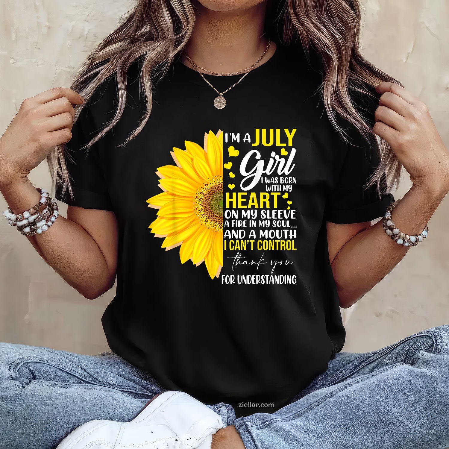 Im July Girl Sunflower Matching Born