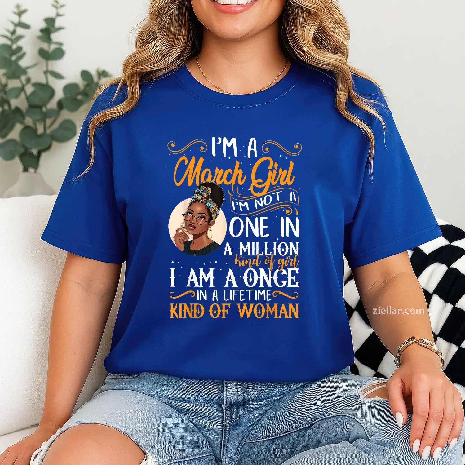 I'm a March Girl Tee and T-Shirt, Black Women Pisces Birthday T-Shirt Gift for Adults