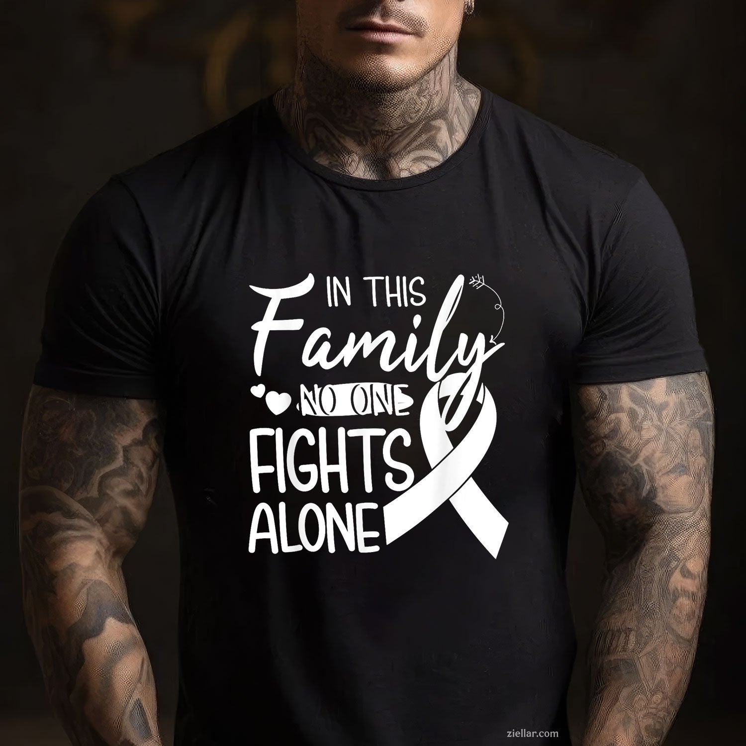 In this family no one fights alone Lung Cancer tshirt T-Shirt