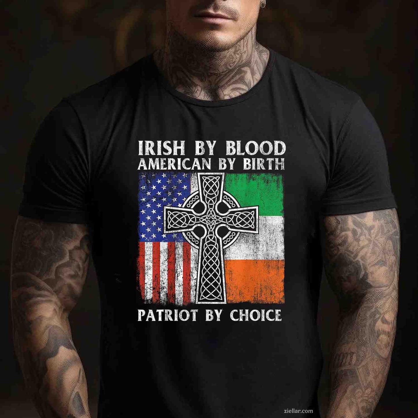 Irish By Blood American By Birth Patriot By Choice - Ireland T-Shirt Tee for Men Women Adults Unisex