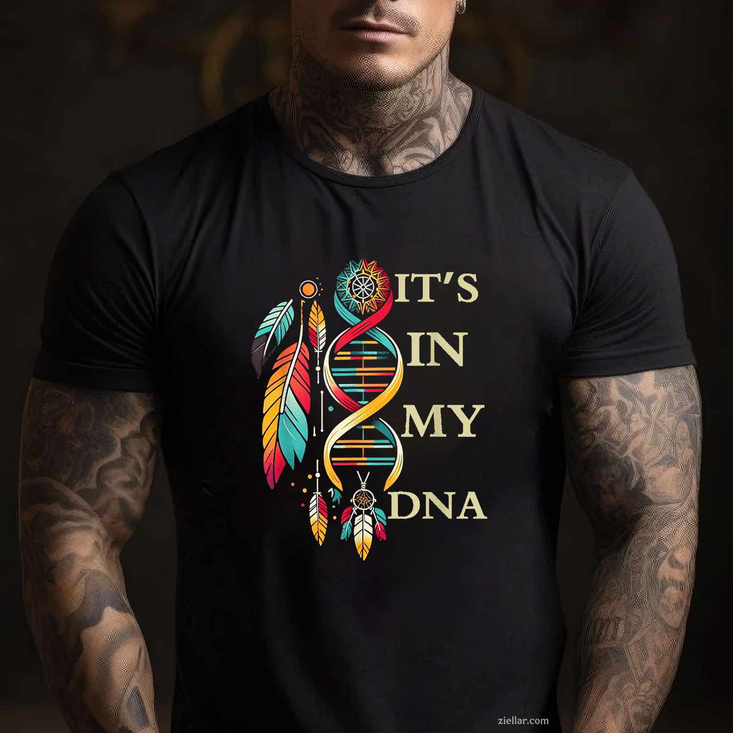 It'S In My Dna, A Proud Indigenous Native American Indian Day Pride T-Shirt And Tee