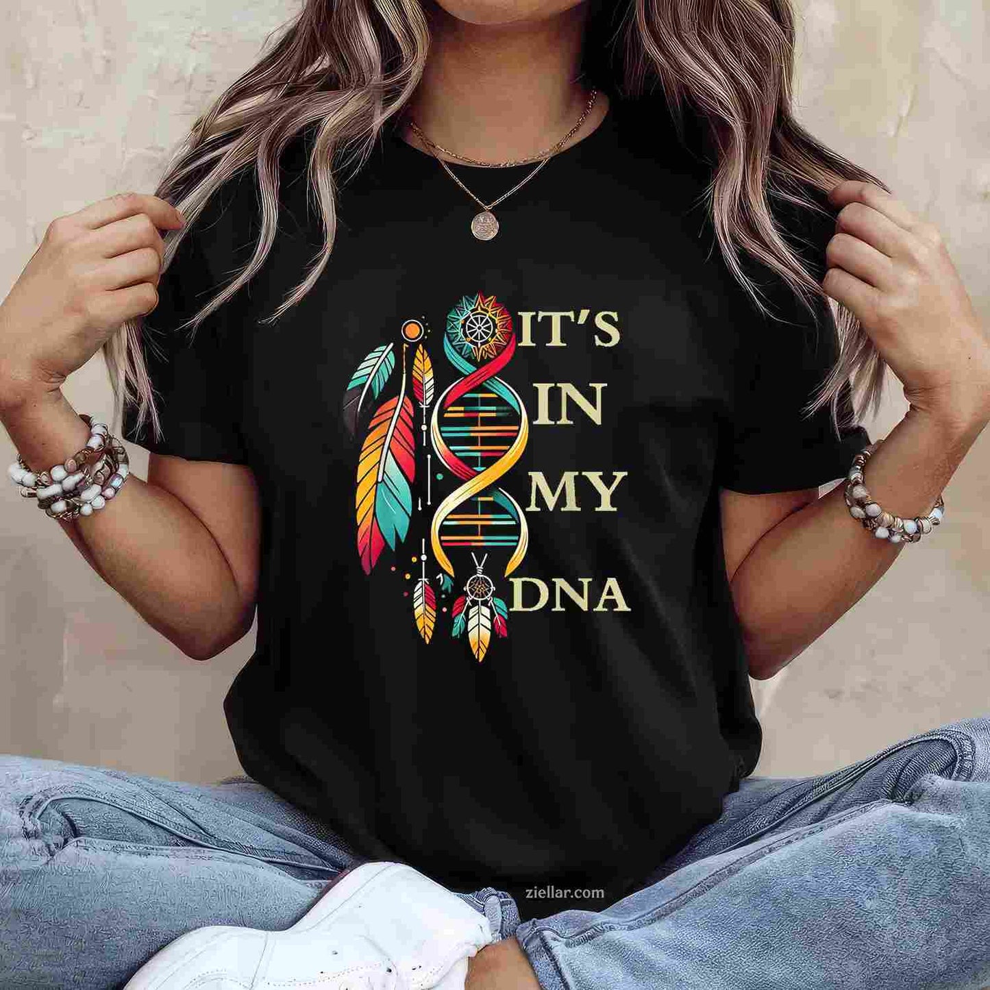 It'S In My Dna, A Proud Indigenous Native American Indian Day Pride T-Shirt And Tee