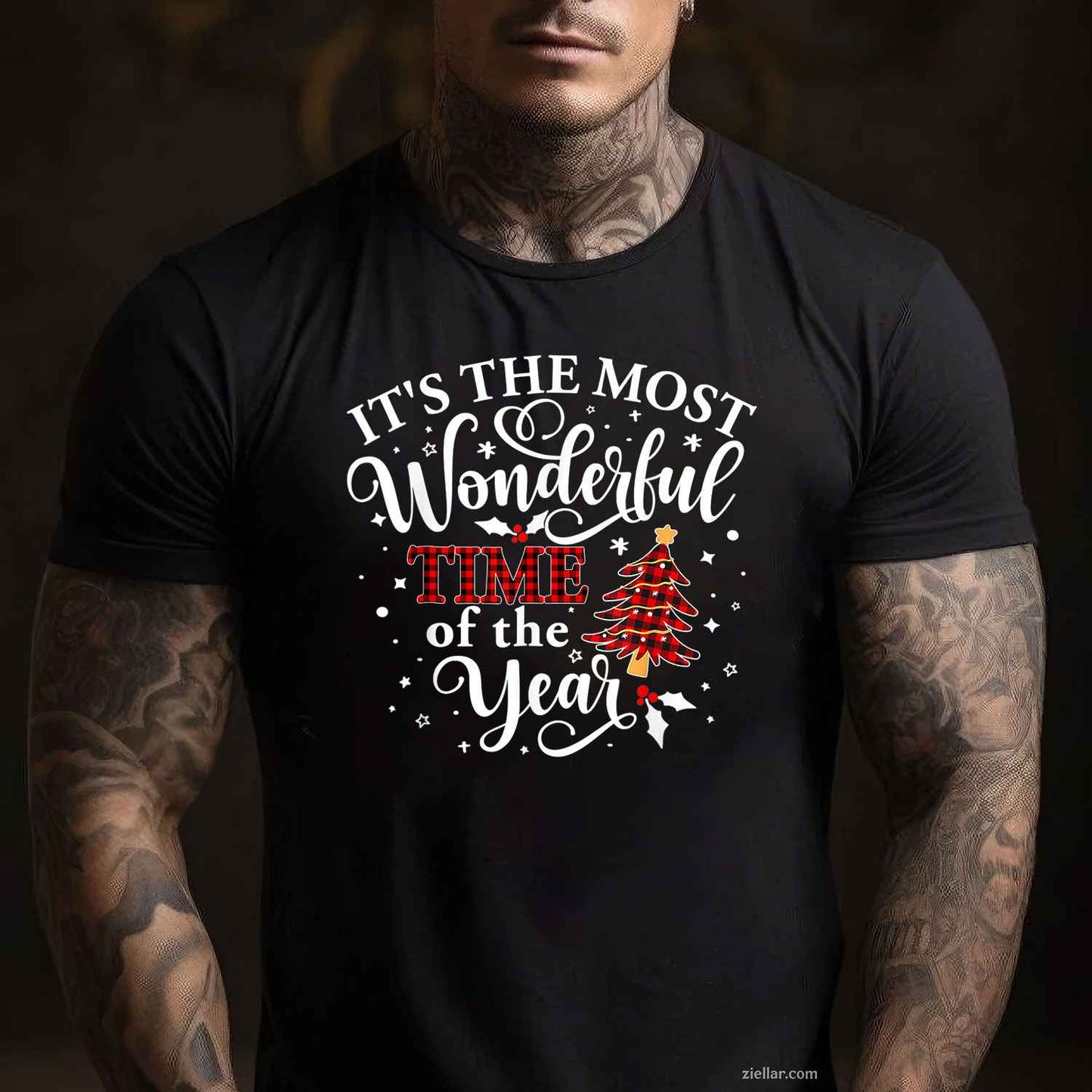 It'S The Most Wonderful Time Of The Year Christmas T-Shirt, A Retro Holiday Xmas Wonderful Time Tee For Adults
