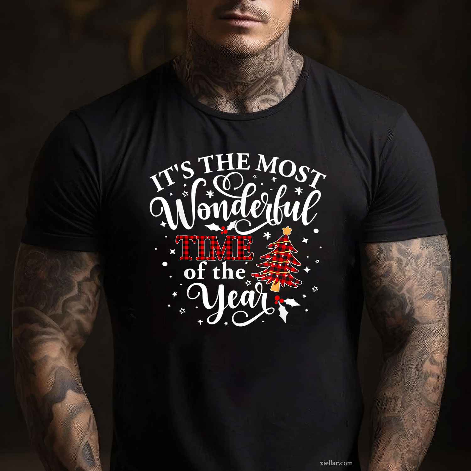 It'S The Most Wonderful Time Of The Year Christmas T-Shirt, A Retro Holiday Xmas Wonderful Time Tee For Adults